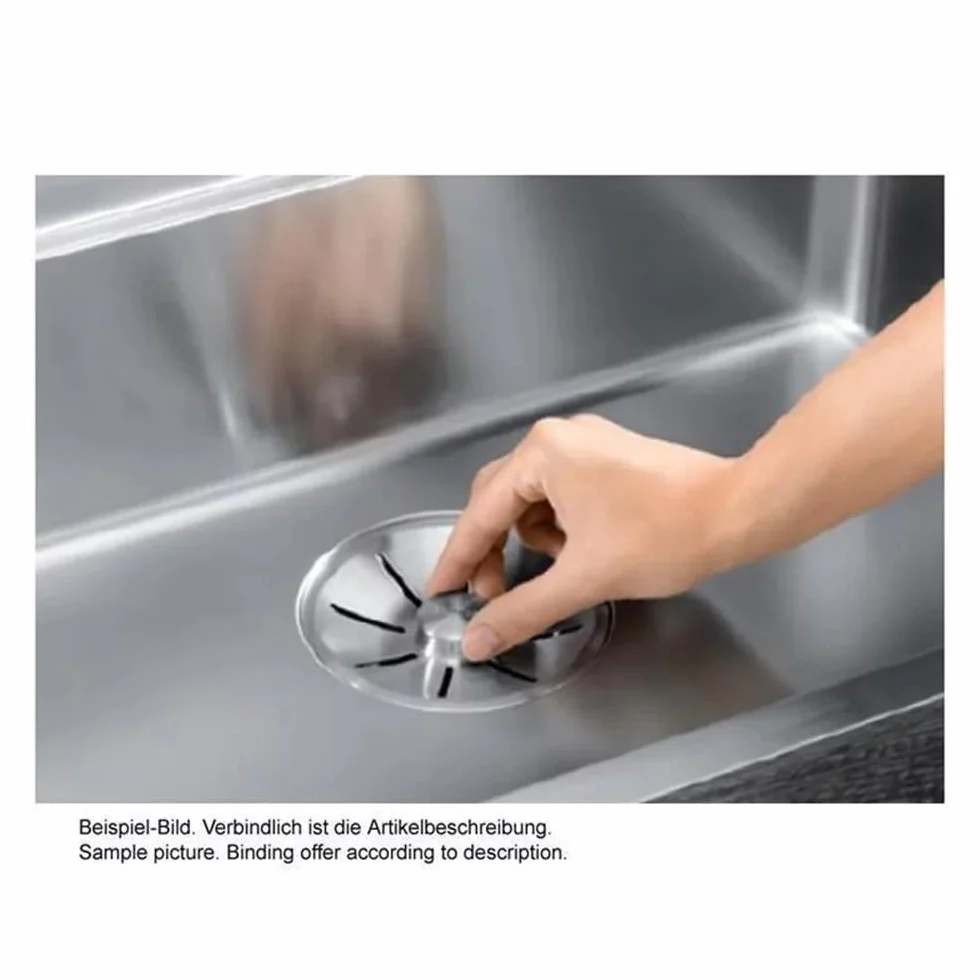 BLANCO 121700 Kosz sitowy InFino z podkładką do obrotowego środka C-overflow Zatyczka zamykająca Komplet przelewowo-odpływowy