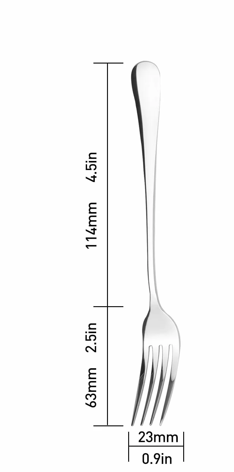 Widelce obiadowe ze stali nierdzewnej 304, 175 cm (6,9"), 3 sztuki