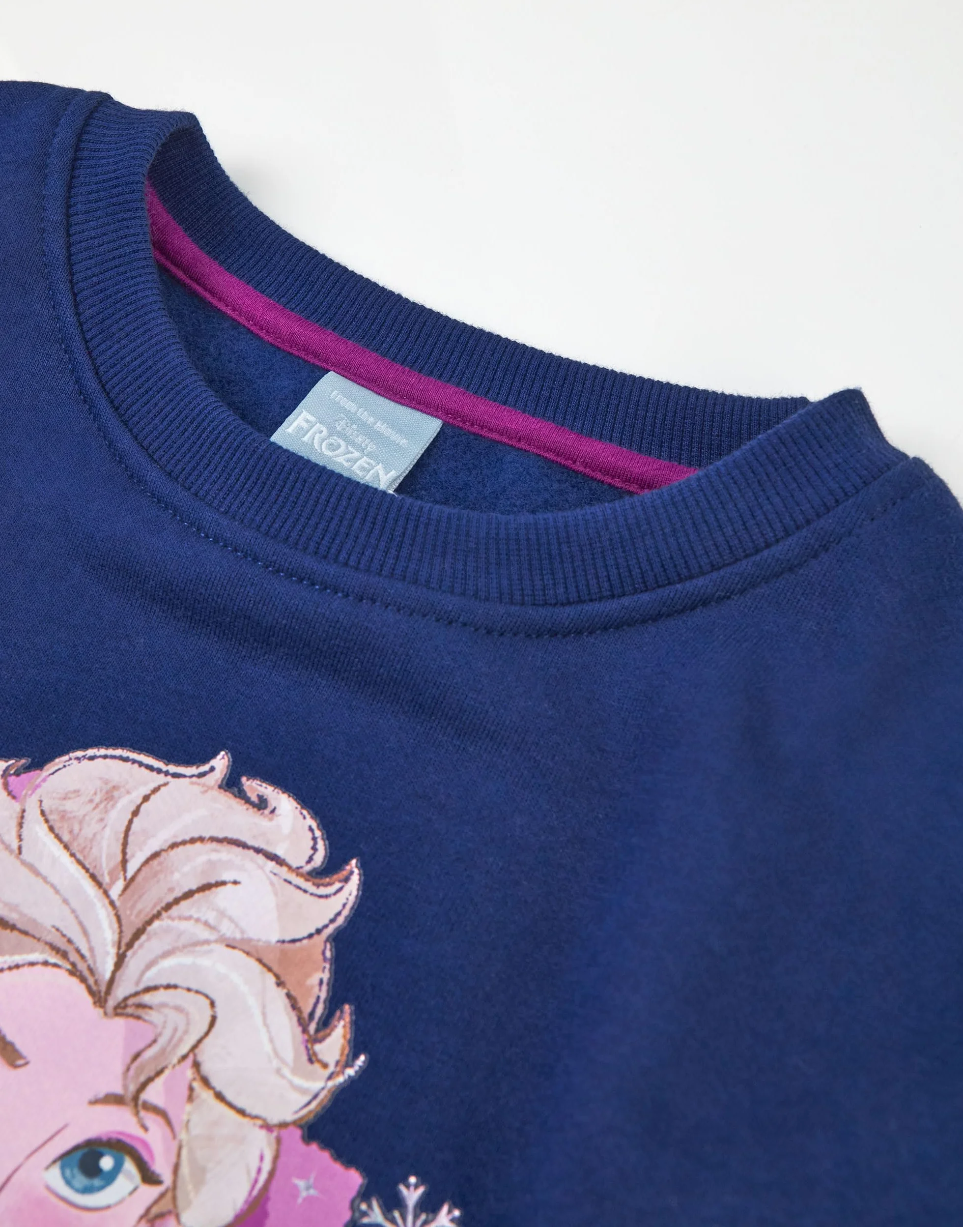 Disney Frozen Girls sukienka swetrowa | dziecięca bluza księżniczki Elsa z błyszczącą spódnicą tiulową w kolorze granatowym | błyszczący sweter graficzny w kompletnym filmie