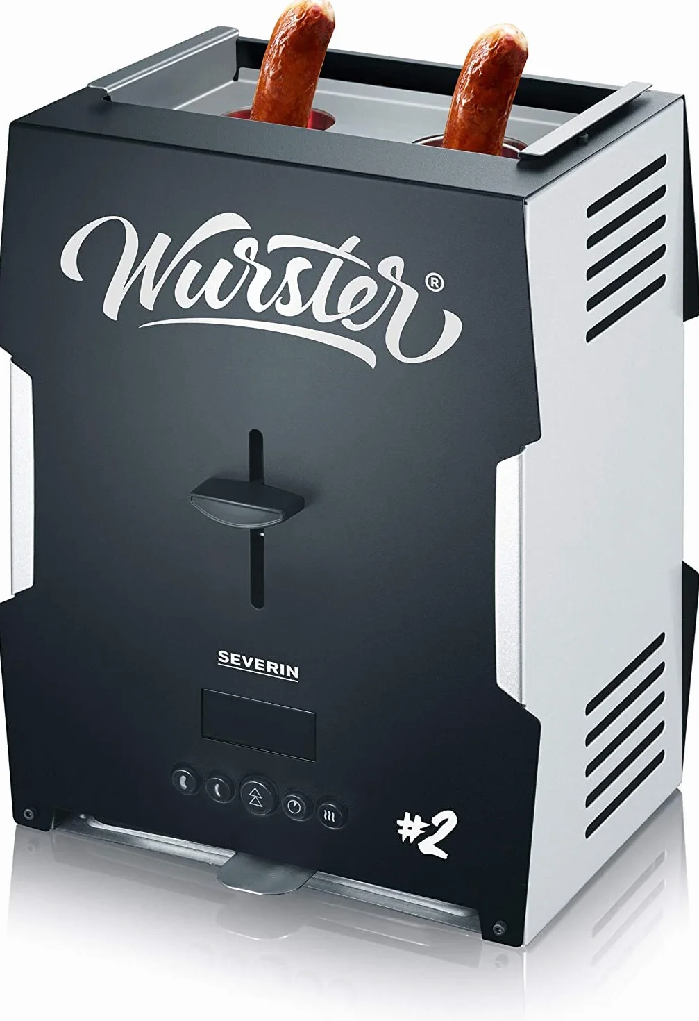 Severin Wurster WT 5005 Urządzenie do grillowania kiełbas 2000 W stal nierdzewna czarne