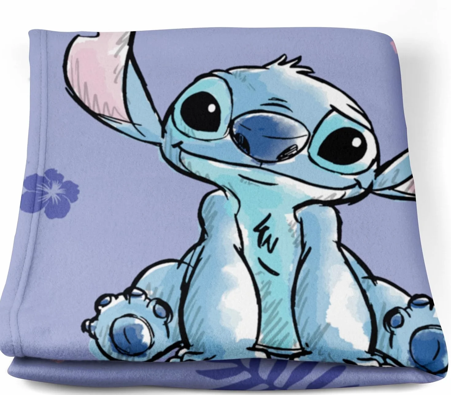 Koc z mikrofibry Disney Lilo e Stitch niebieski 100 x 150 cm 100% poliester
