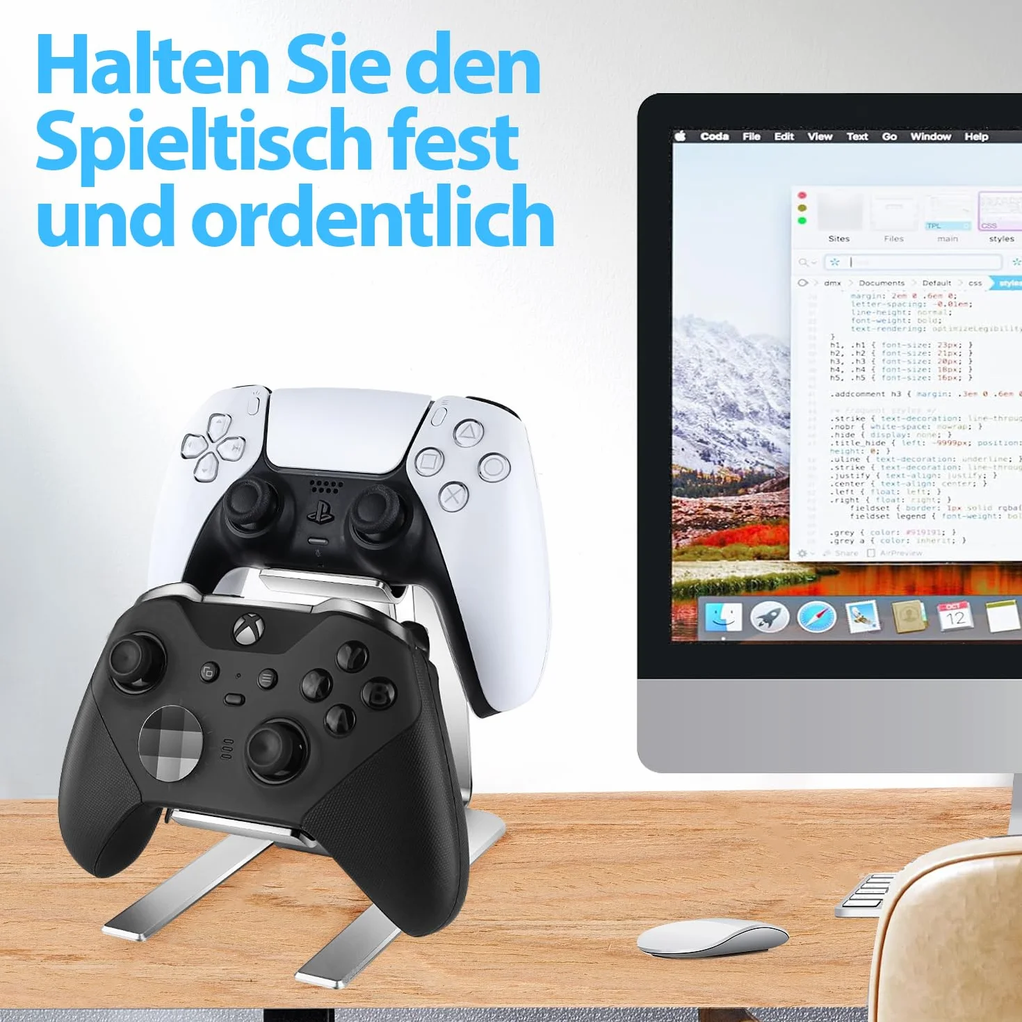 Uchwyt na kontroler gier, uniwersalny uchwyt na kontroler, aluminiowy stojak na kontroler do PS5, PS4, Xbox One, Xbox Series X S, Switch Pro akcesoria gamingowe