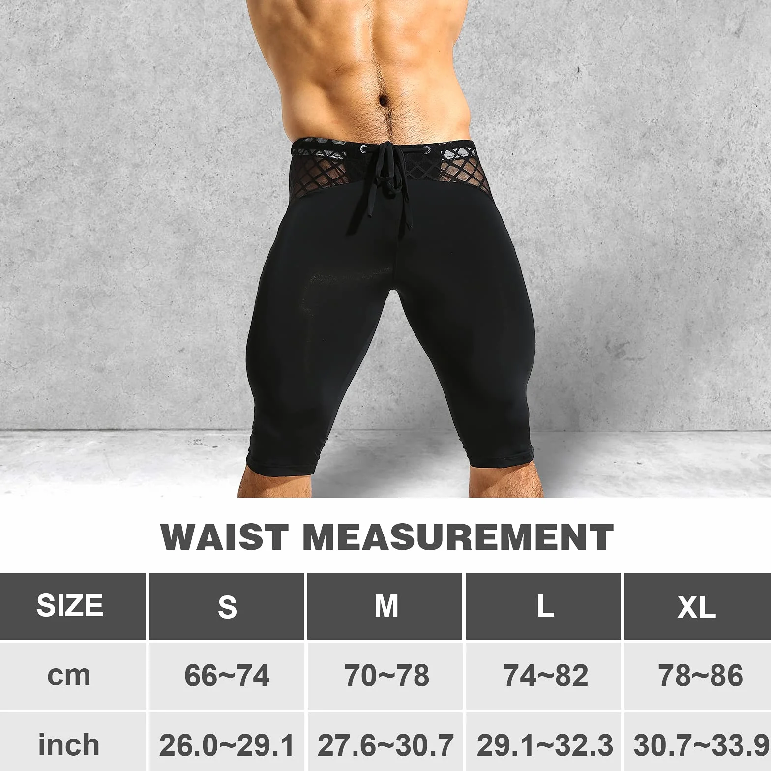 Casey Kevin Męskie Spodenki Kompresyjne, Legginsy do Biegania Męskie Oddychające Seksowne Szybkoschnące Spodenki Męskie na Siłownię i Piłkę Nożną