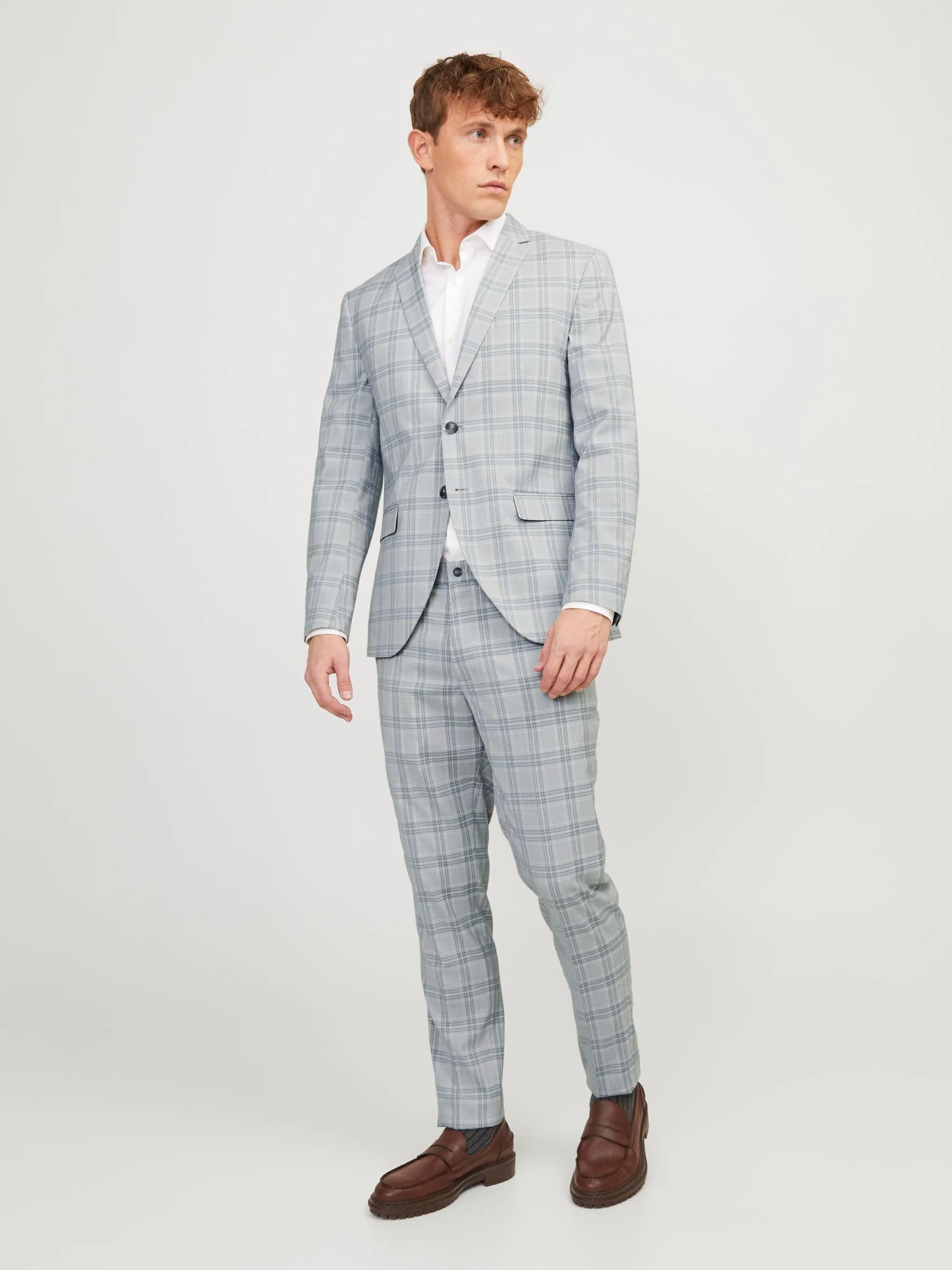 JACK & JONES marynarka Mężczyźni Jprfranco Check Blazer Sn
