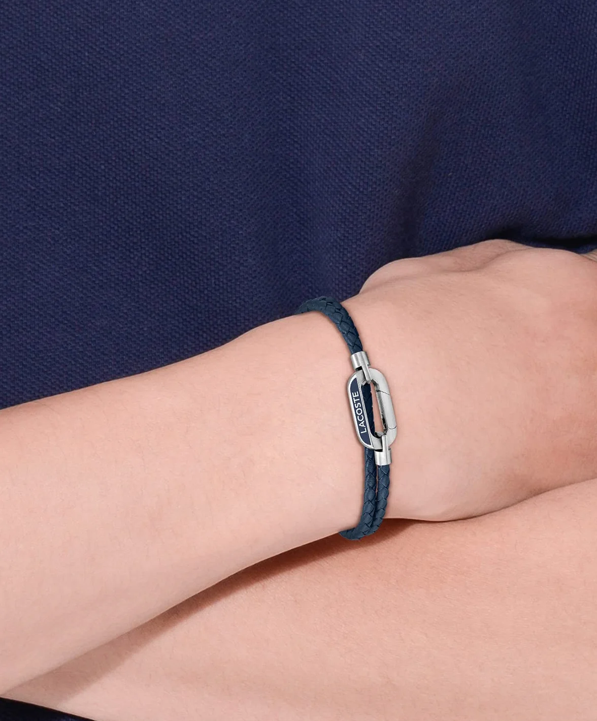 Lacoste Męska skórzana bransoletka z kolekcji STARBOARD dostępna w kolorze niebieskim, zielonym i brązowym, Jeden rozmiar, Skóra, Bez kamieni szlachetnych