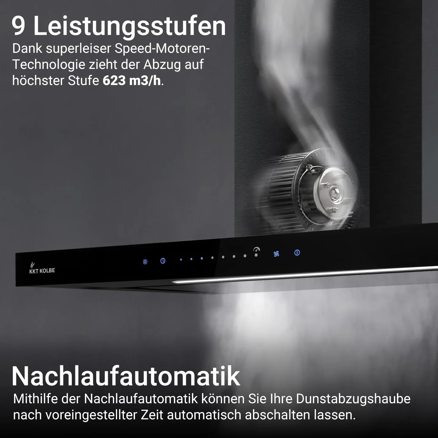 Okap kuchenny 60 cm stal nierdzewna czarne szkło WiFi FLAT6006S