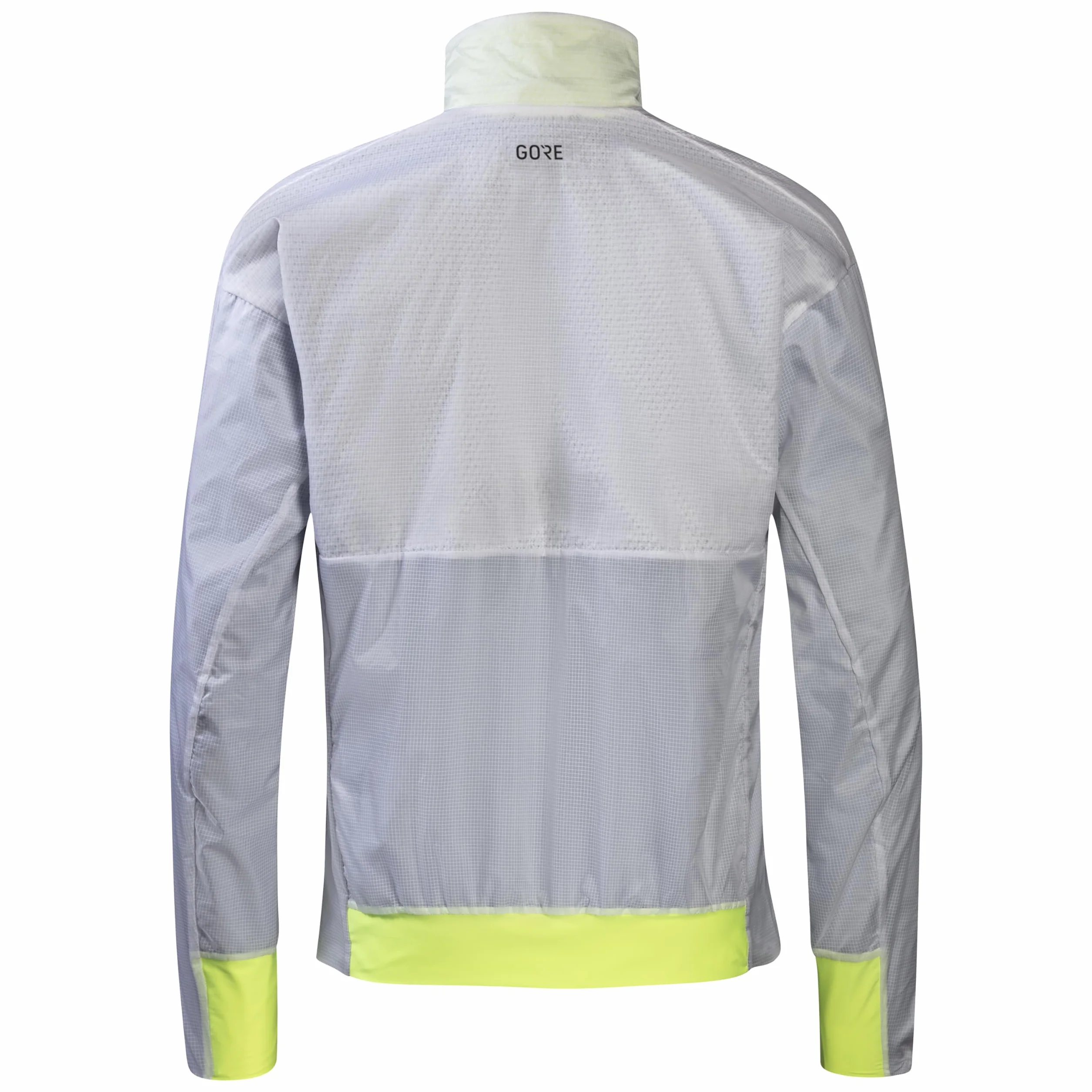 GORE WEAR Drive Męska kurtka do biegania, GORE-TEX INFINIUM, M, Biały/Neonowy żółty