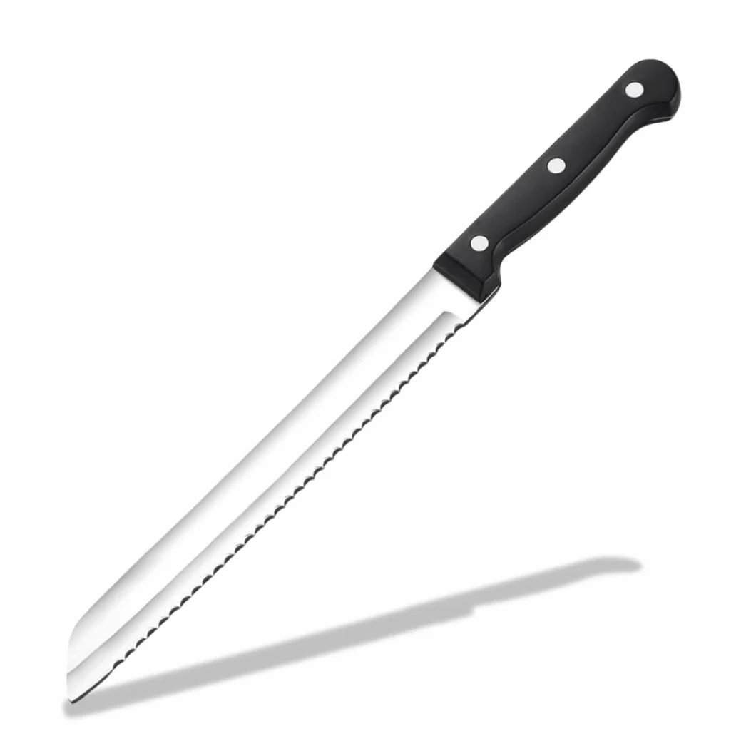 Parence. - Nóż do chleba ze stali nierdzewnej/nóż kuchenny ze szlifem falistym i ergonomicznym uchwytem – 30 cm