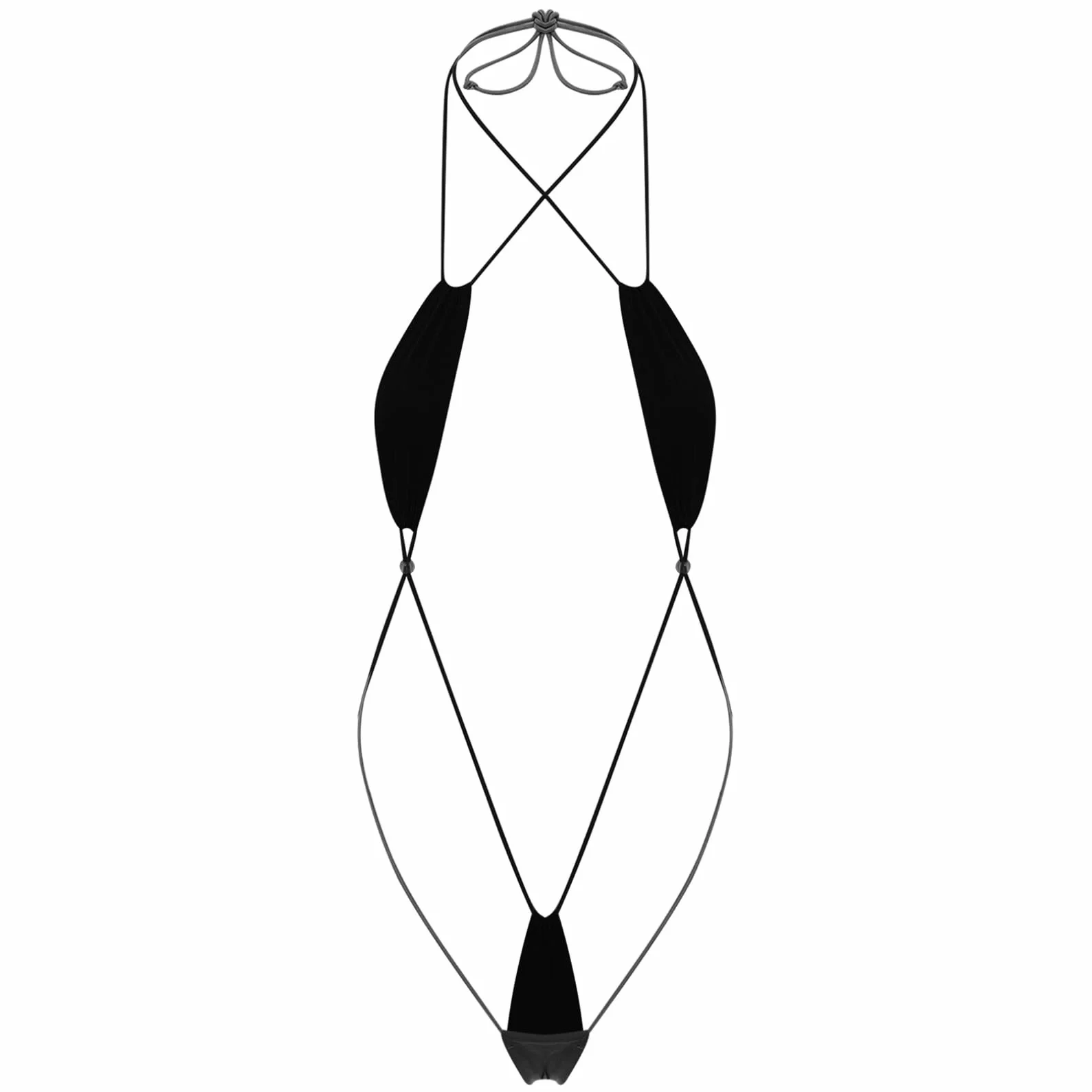 FEESHOW Damski kostium kąpielowy, seksowny, bardzo przezroczysty, jednoczęściowy, kostium kąpielowy, jednoczęściowy, strój plażowy, strój kąpielowy