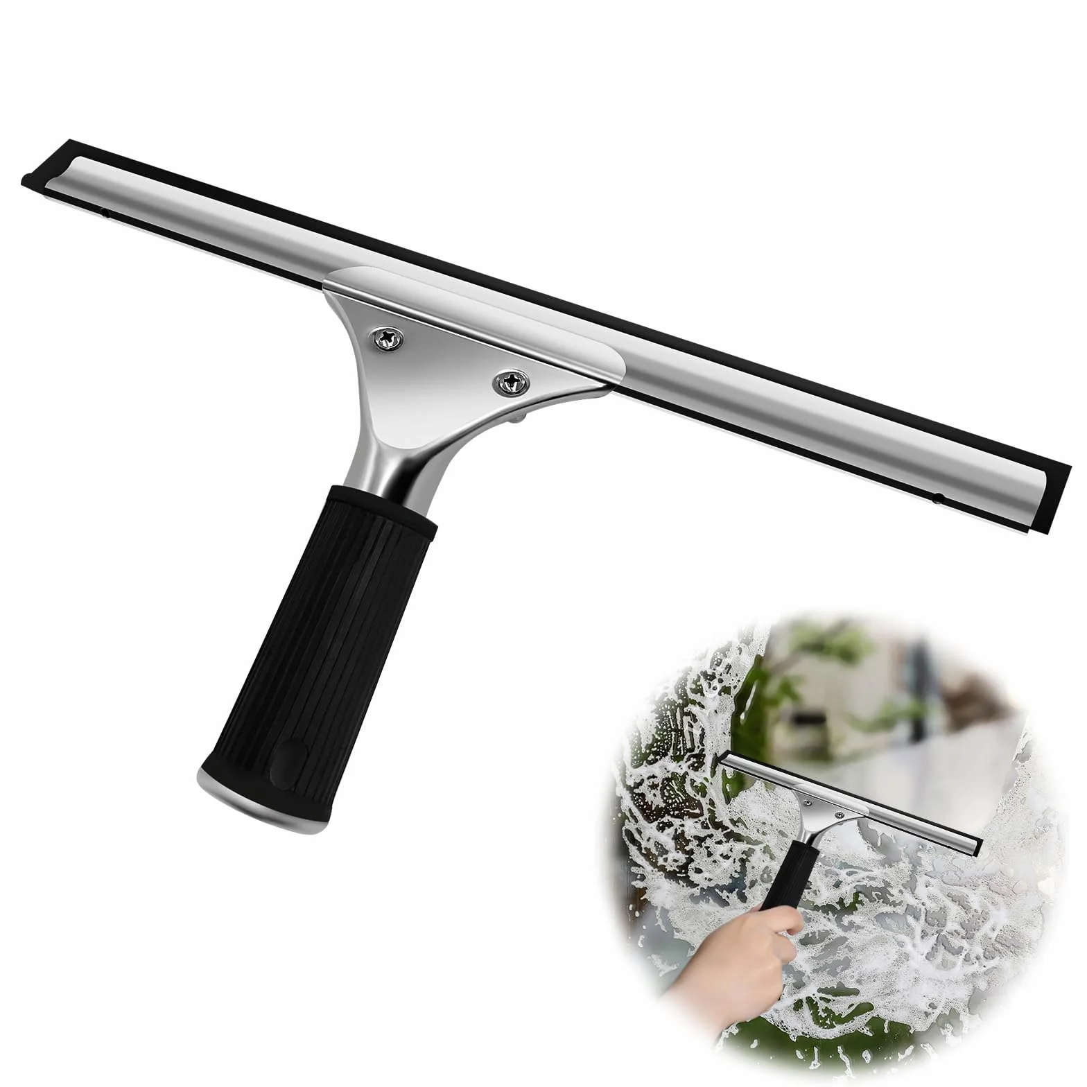 Myjka prysznicowa ze stali nierdzewnej 30 cm do szyb i płytek