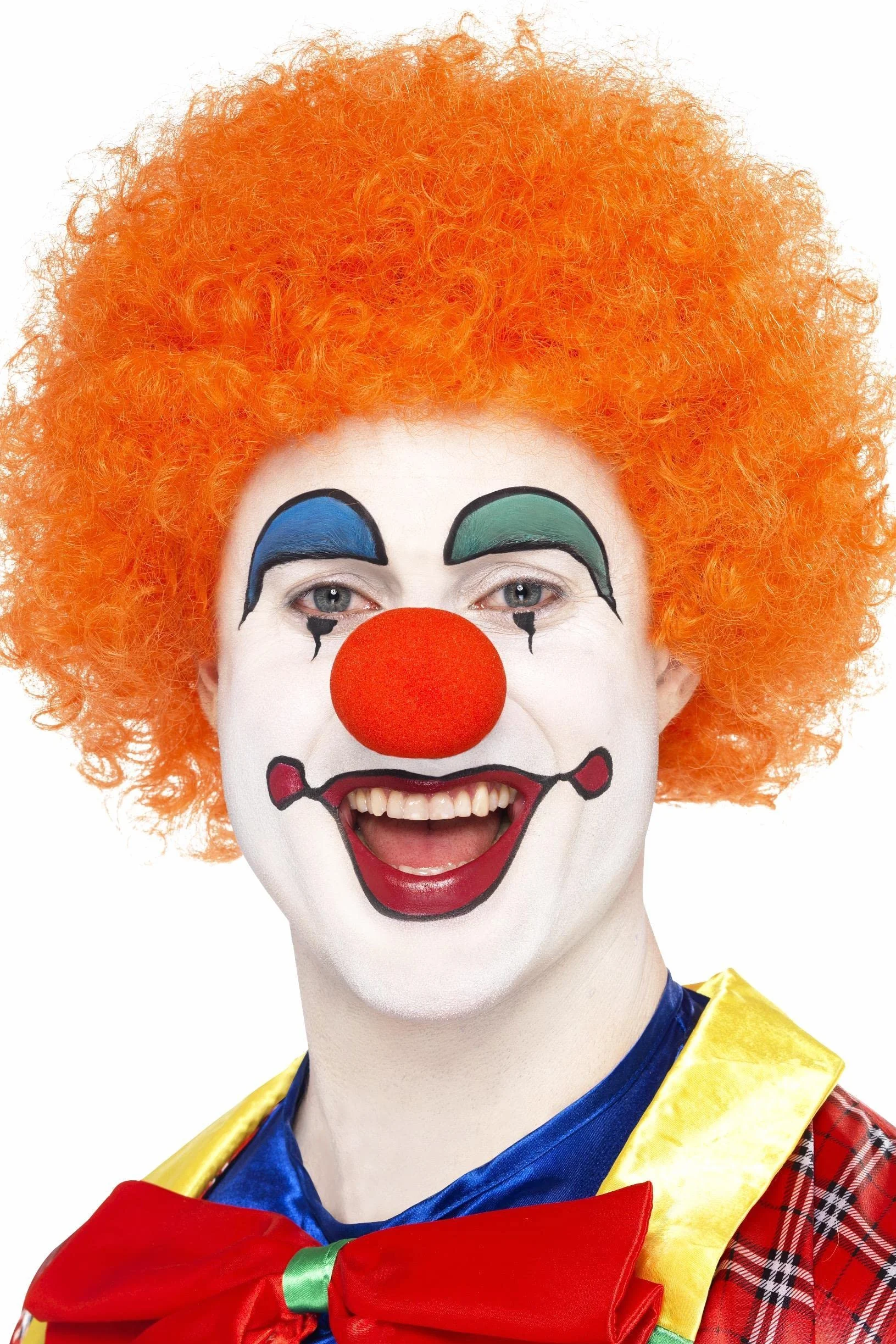Fancy Dress Crazy Clown Wig Orange 120g