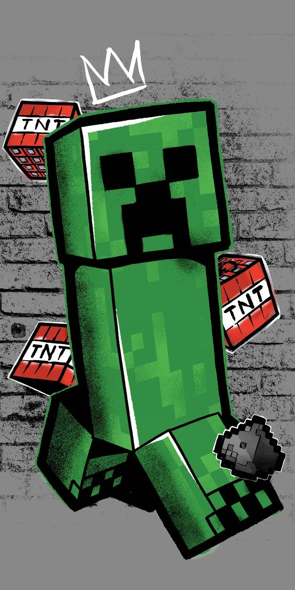 Jerry Fabrics Minecraft Creeper ręcznik prysznicowy 70 x 140 cm