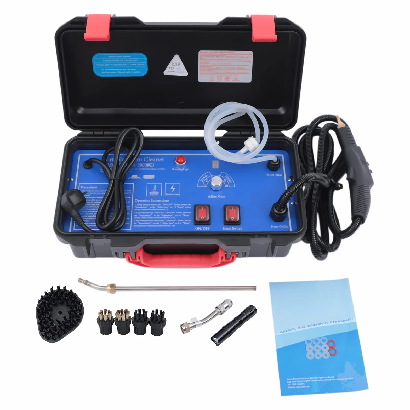 Myjka parowa 3000 W 220 V 3-3.5 bar elektryczna wysokociśnieniowa przenośna