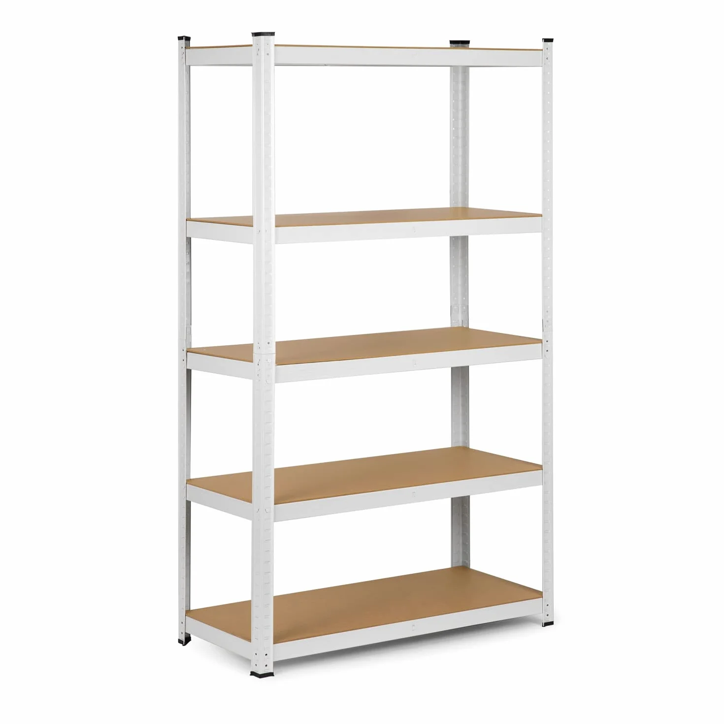 Humberg 4841 Wytrzymały regał z 5 półkami z płyty MDF 150 x 75 x 30 cm biały