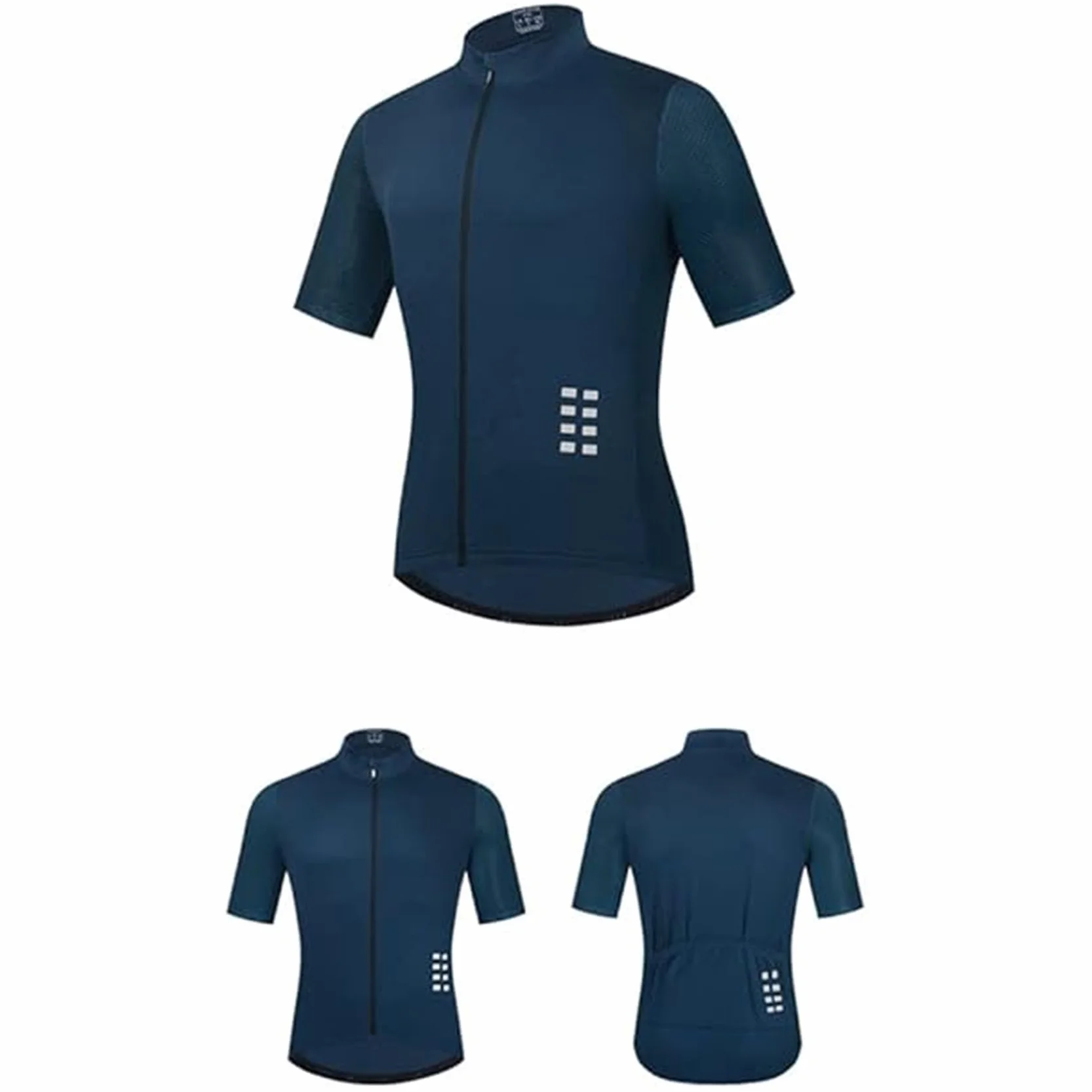 Koszulka rowerowa męskie damskie krótkie rękawy jeździeckie letnie oddychające koszulki rowerowe odblaskowe szybkoschnące rowerowe T-shirt rowerowy ubrania,Cyan-ASIAL/EURM