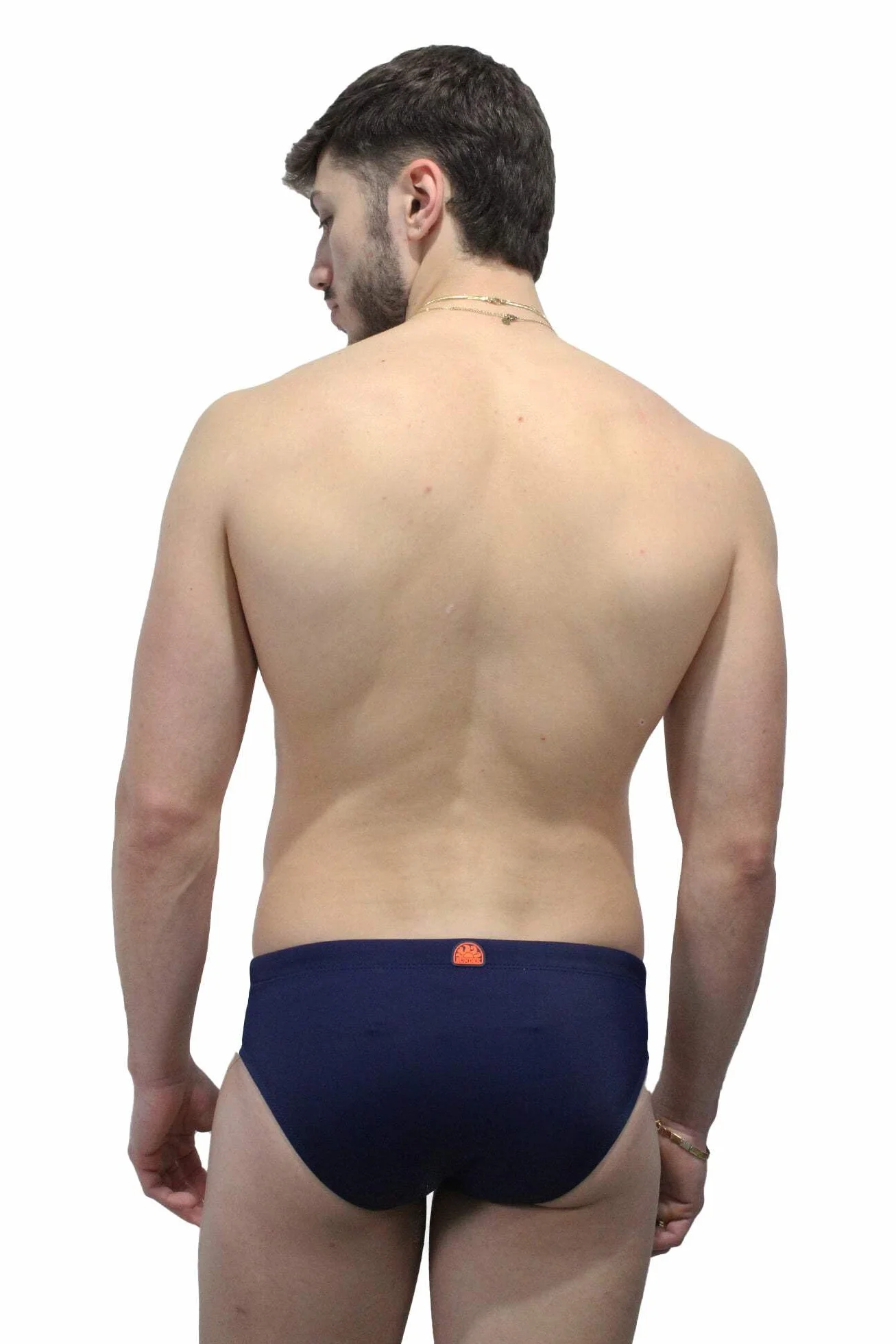 Sundek Costume Slip M279SSL3000 Diwalter Swim 00724 Navy 24 M/Blu Arancio fluo
