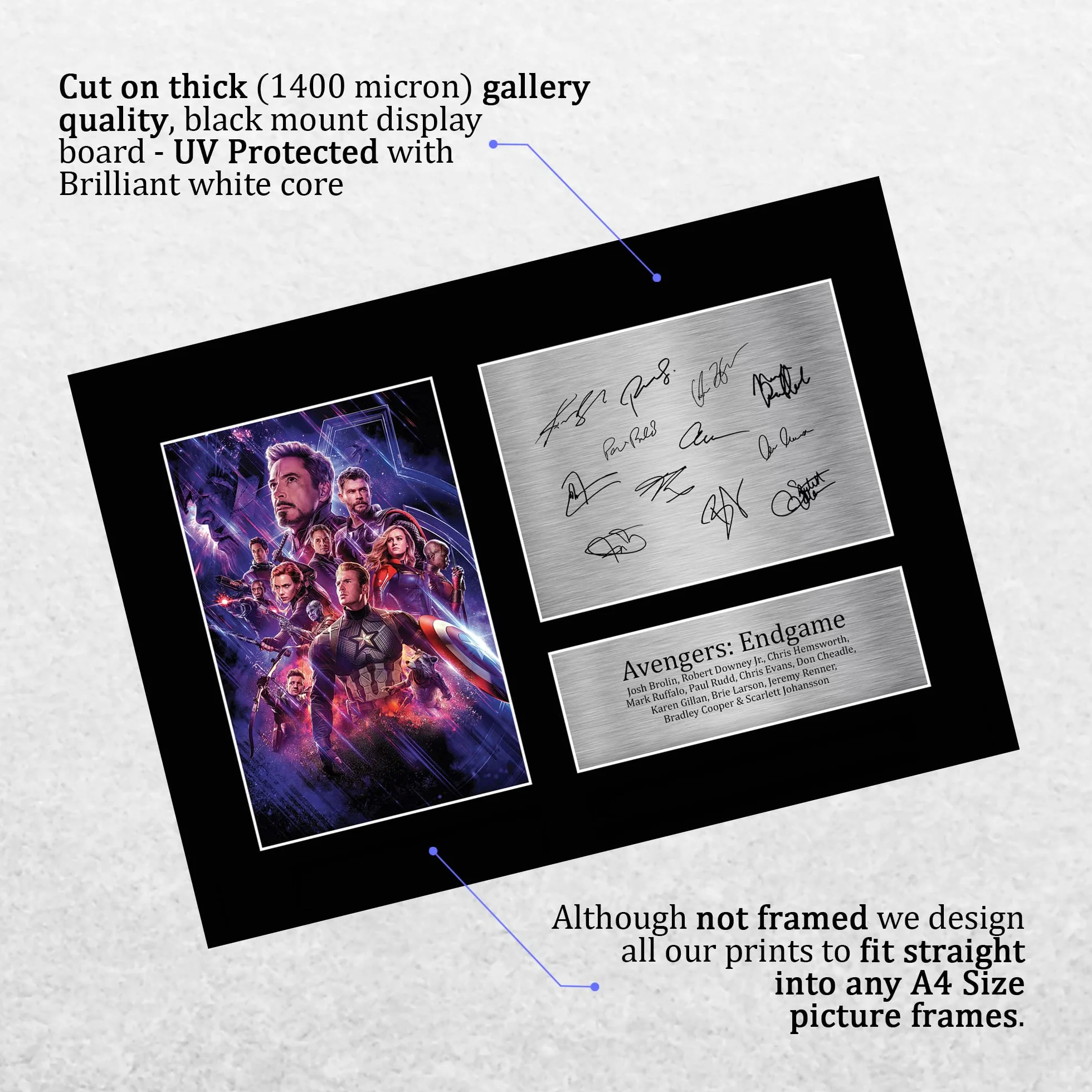 Avengers Endgame A4 Drukowane Podpisane Zdjęcie Z Autografem Robert Downey Jr Chris Evans