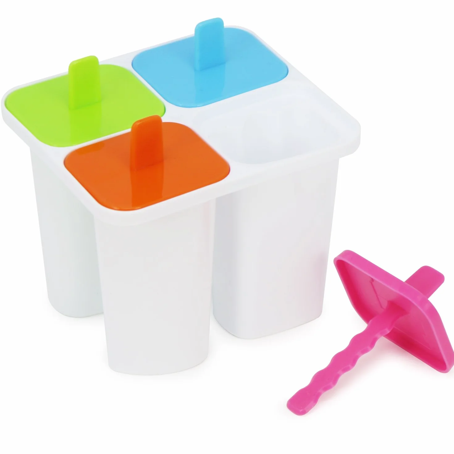 COM-FOUR foremka do lodów na patyku 10 porcji 2 wzory 45ml 50ml