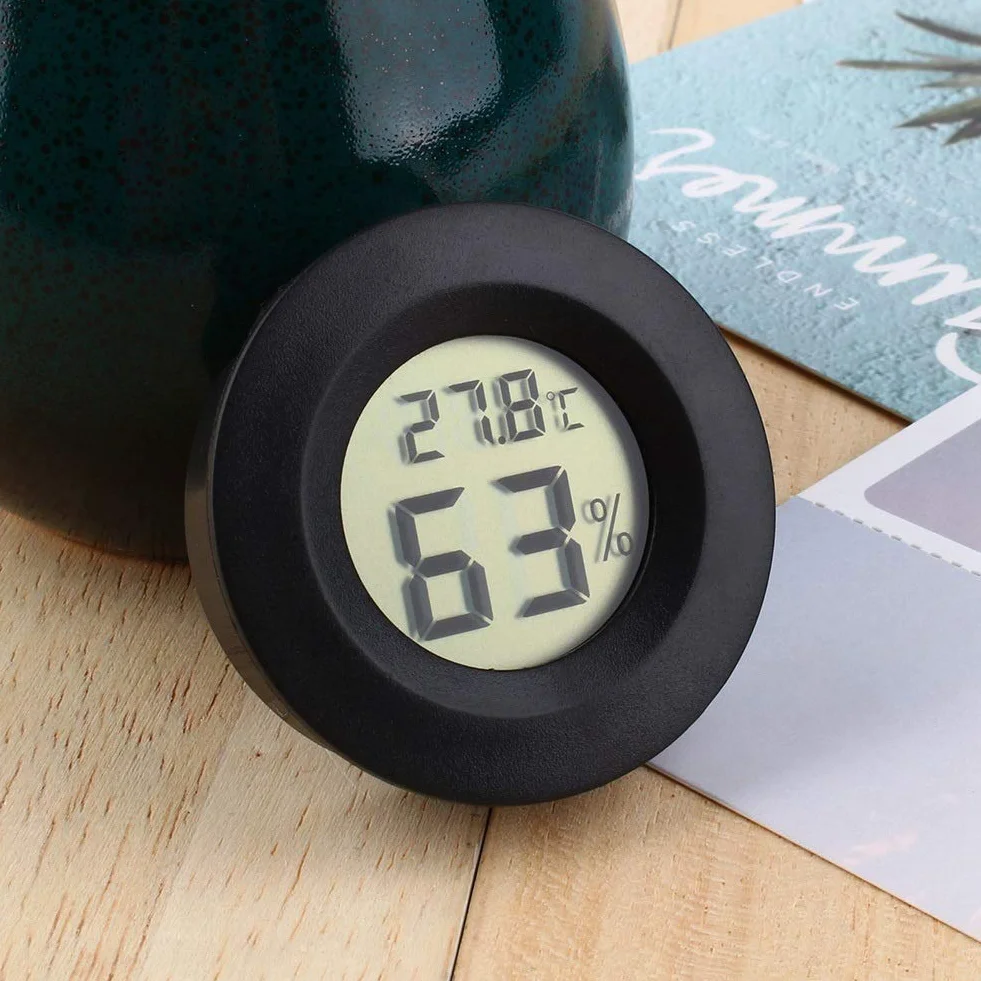 Cyfrowy Termometr Higrometrowy LCD Miernik Temperatury Wilgotności z Wbudowaną Instalacją do Piwnicy na Wino