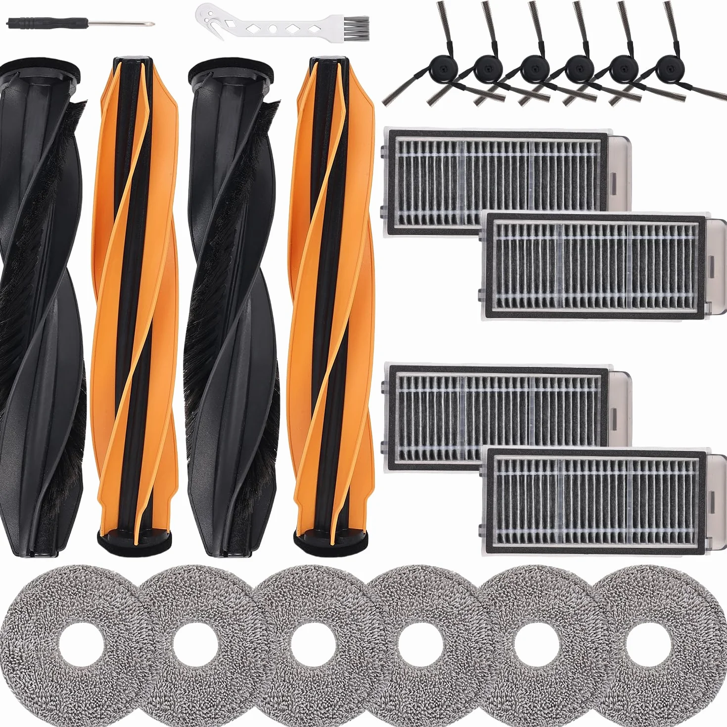Dreame X50 Ultra Complete L50 Pro Ultra L40s Pro Ulta X50 Master Mova V50 Ultra zestaw akcesoriów zamiennych 2 szczotki główne 4 filtry