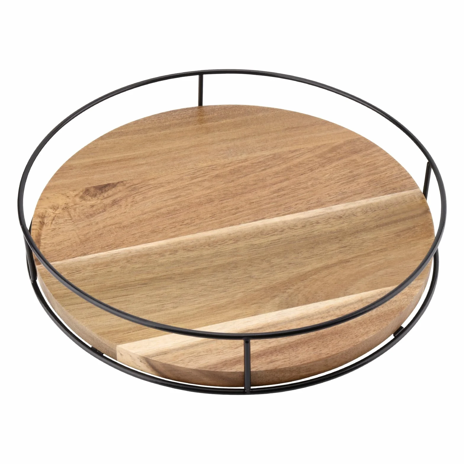 Drewniany talerz obrotowy Lazy Susan 25 cm 360° do kuchni