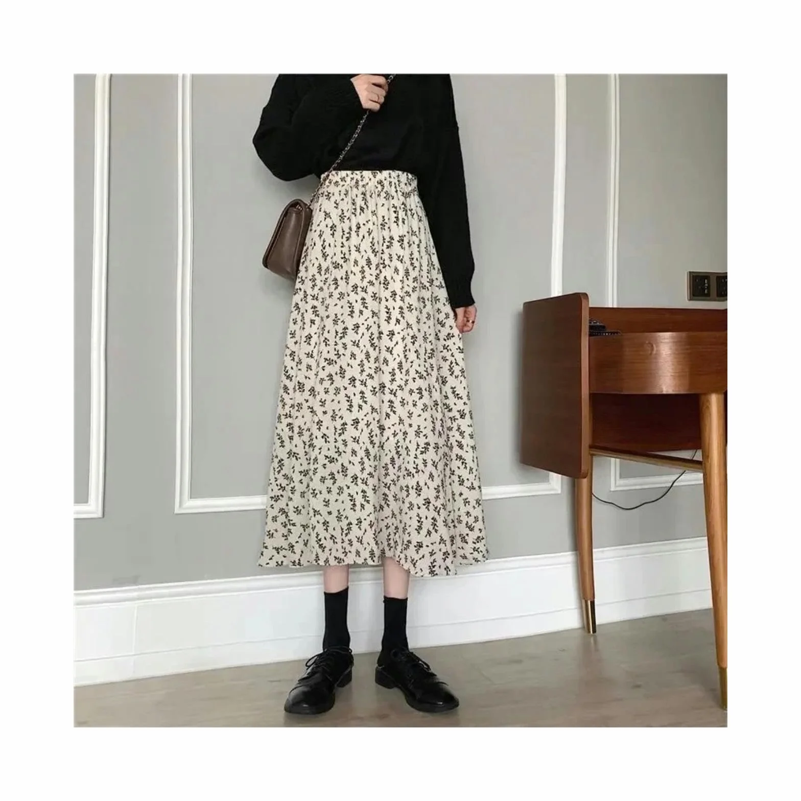 Spódnica trapezowa plisowana długa spódnica letnia damska spódnica streetwear sznurek elastyczna talia spódnica midi kropla