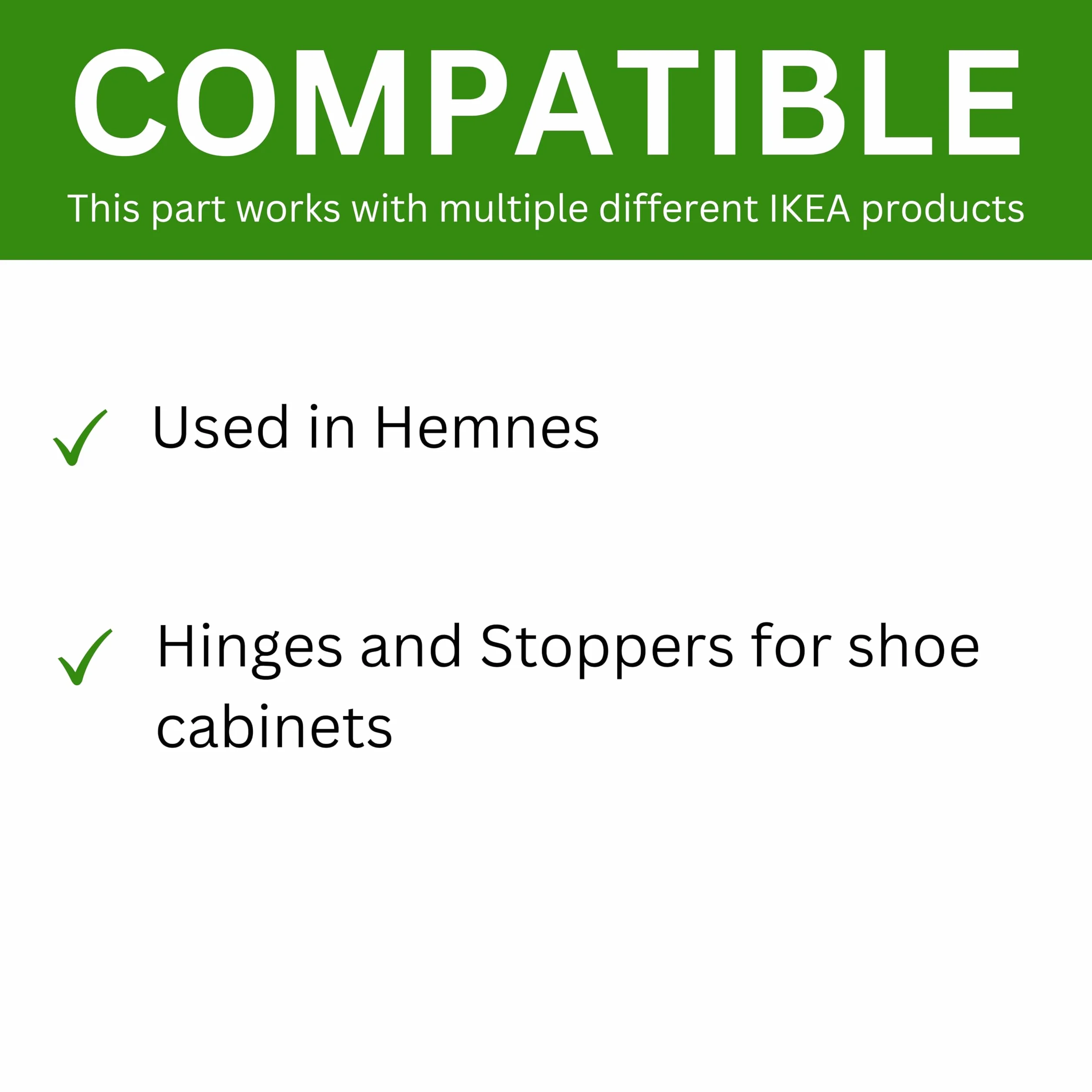 IKEA HEMNES Części zamienne do szafki na buty #110364 #116713 4 sztuki