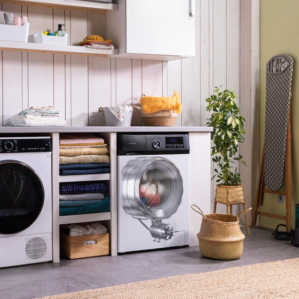 Cecotec Pralka 8 Kg Ładowanie przednie Bolero Dresscode 8500 Inverter A. 1900 W, 1400 obr/min, Silnik Inverter Plus, Niskie zużycie, 16 programów, SteamMax, Delay Start, Biały