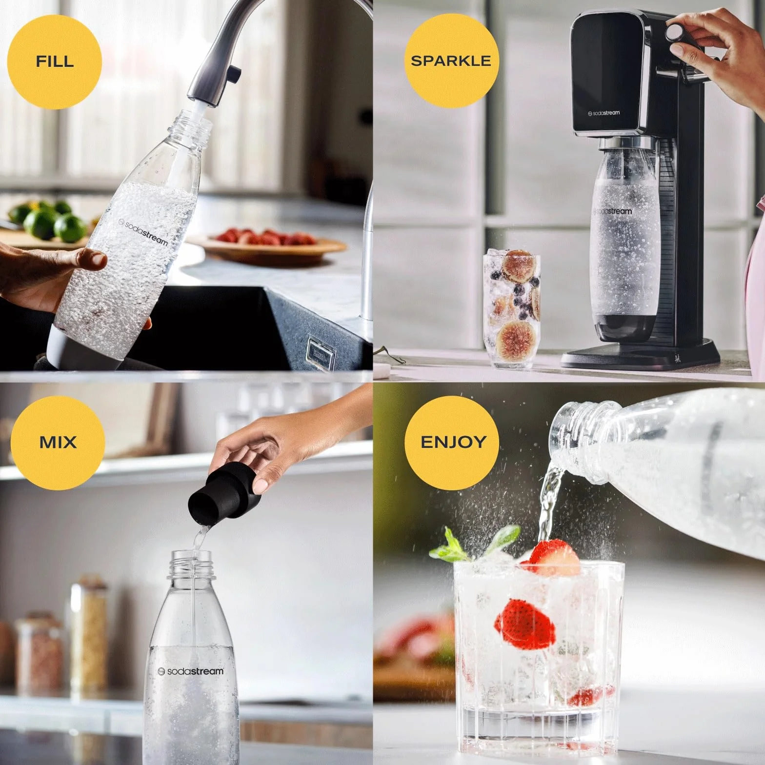 Sodastream Art Saturator, Czarny, 1 l