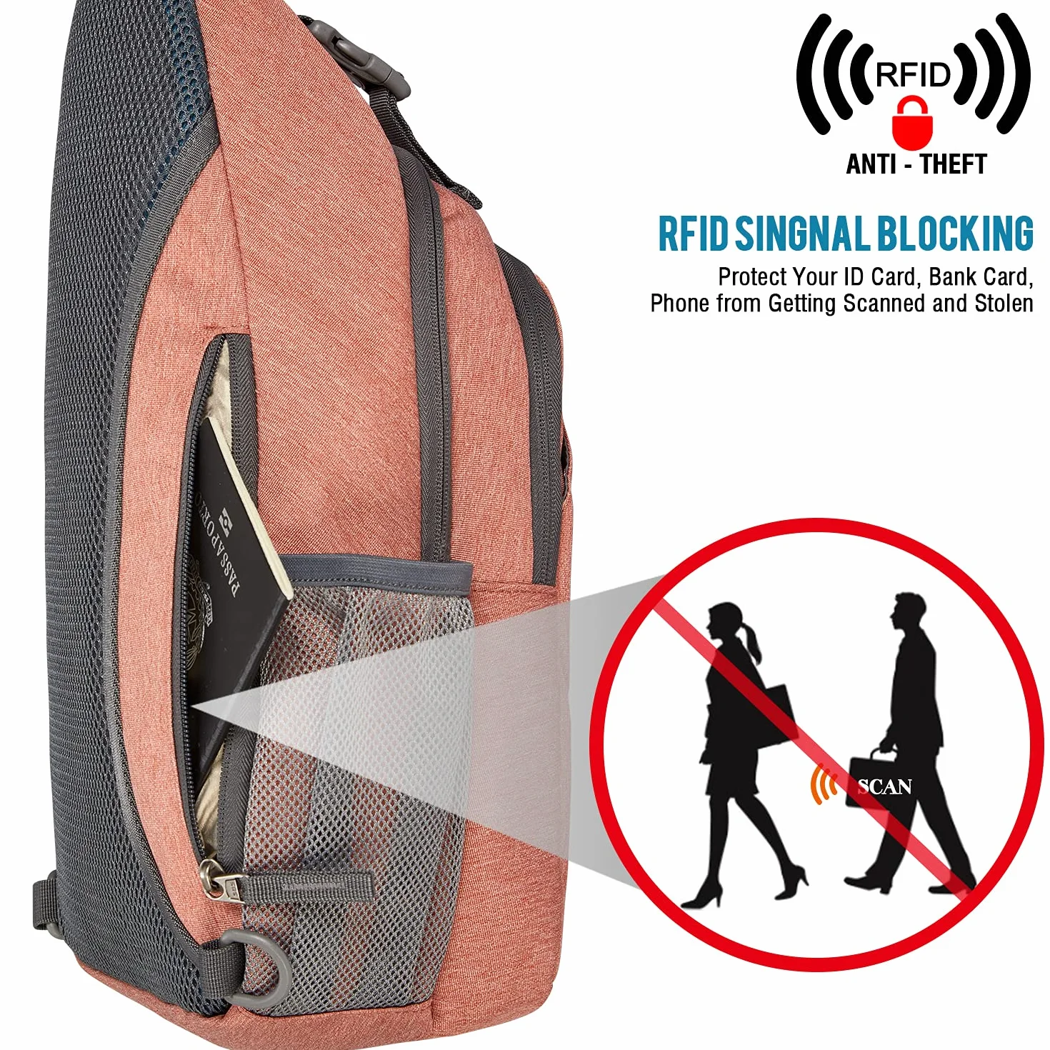 G4Free Sling Bag Sling Backpack Crossbody Chest Bag Daypack na podróż dla mężczyzn