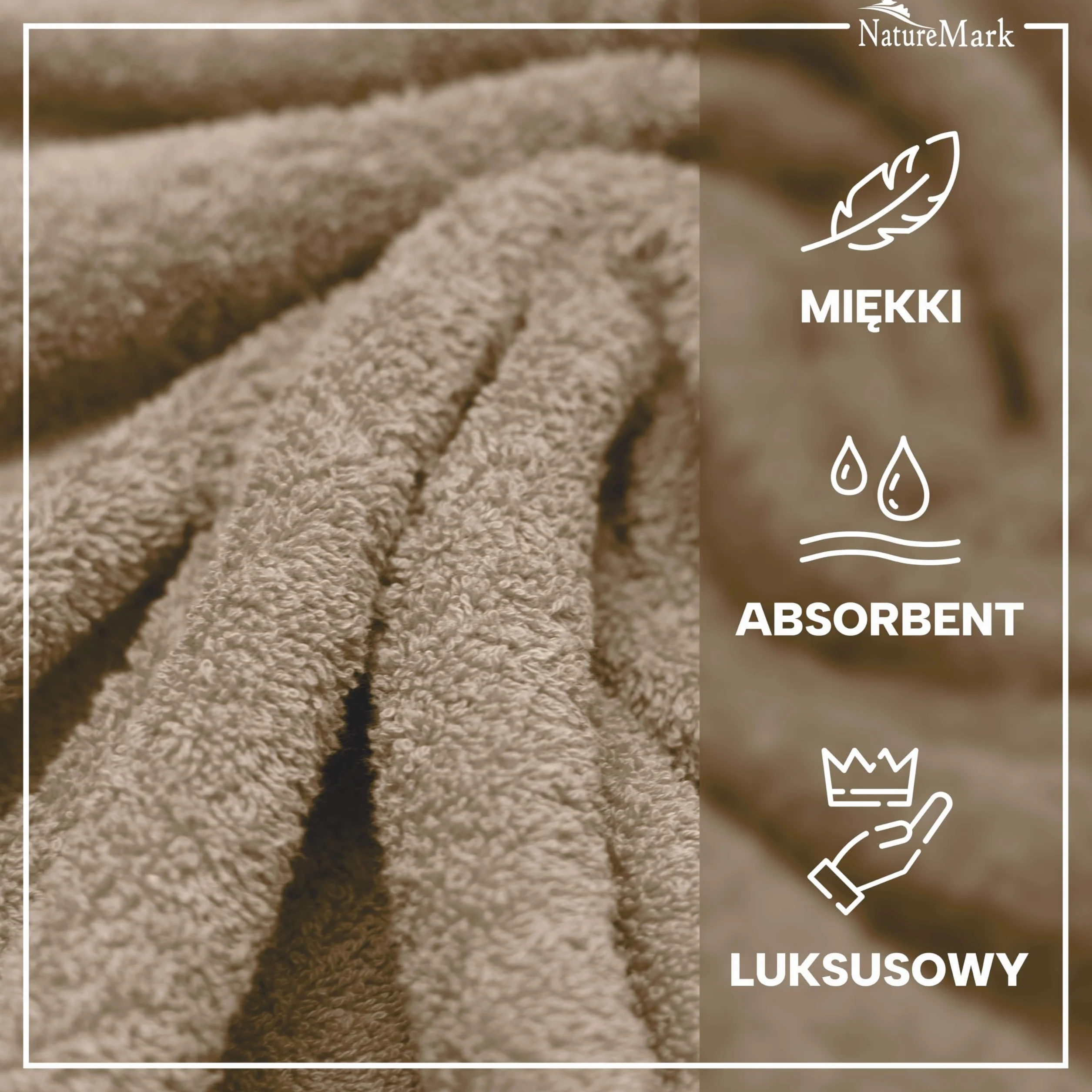 NatureMark Ręczniki Gościnne – Zestaw 20 szt. (30x50 cm), 100% bawełna, certyfikat OEKO-TEX, miękkie, chłonne i łatwe w pielęgnacji – Do łazienki, gości i spa – Piaskowo/Beżowe