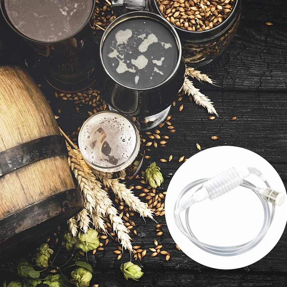 Brew Syphon Tube 2m Miękka rurka Syfon Filtr Narzędzie do robienia wina Wielokrotnego użytku