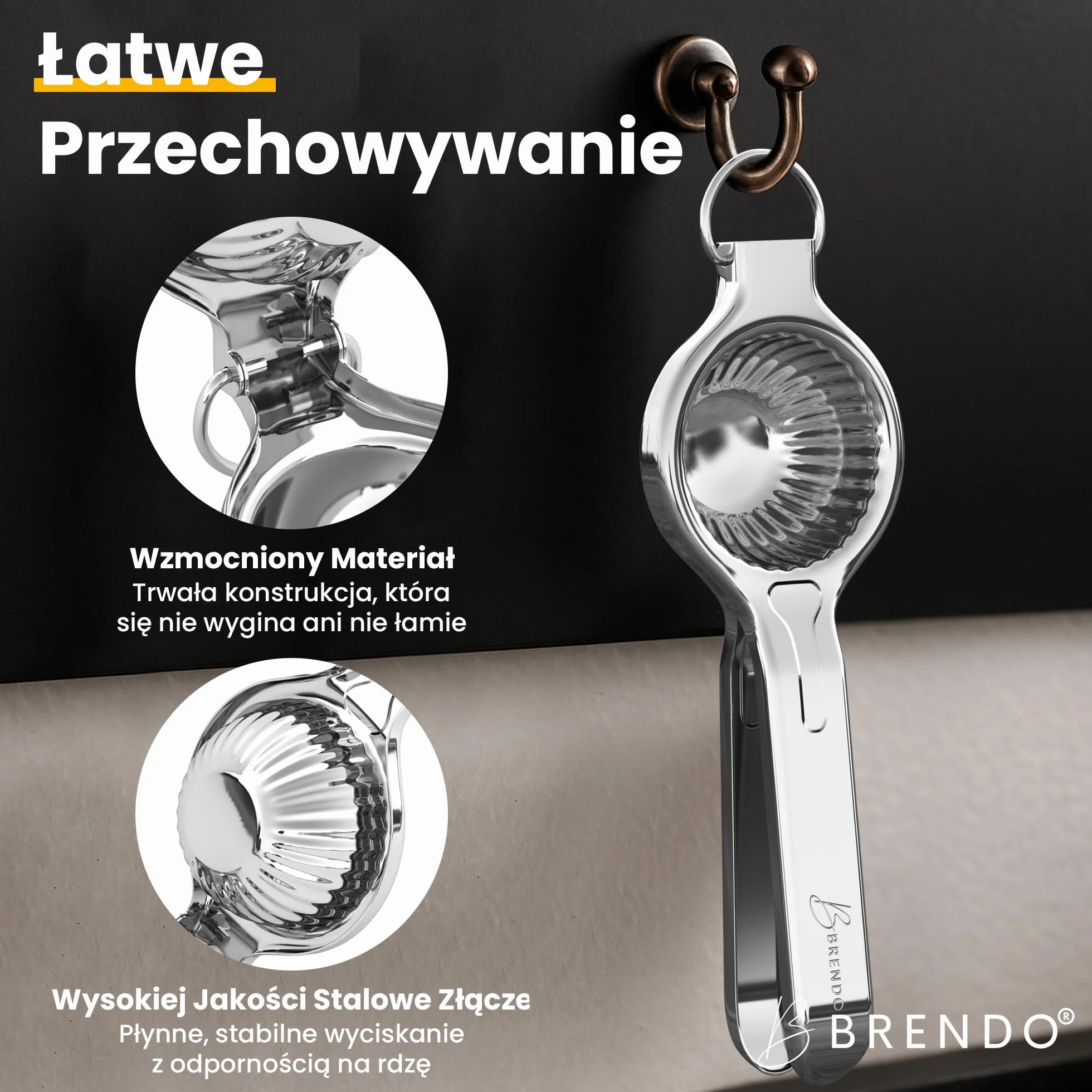 Wyciskacz do Cytrusów Brendo Premium Uniwersalny rozmiar do wszystkich owoców cytrusowych 100% efektywne wyciskanie można myć w zmywarce