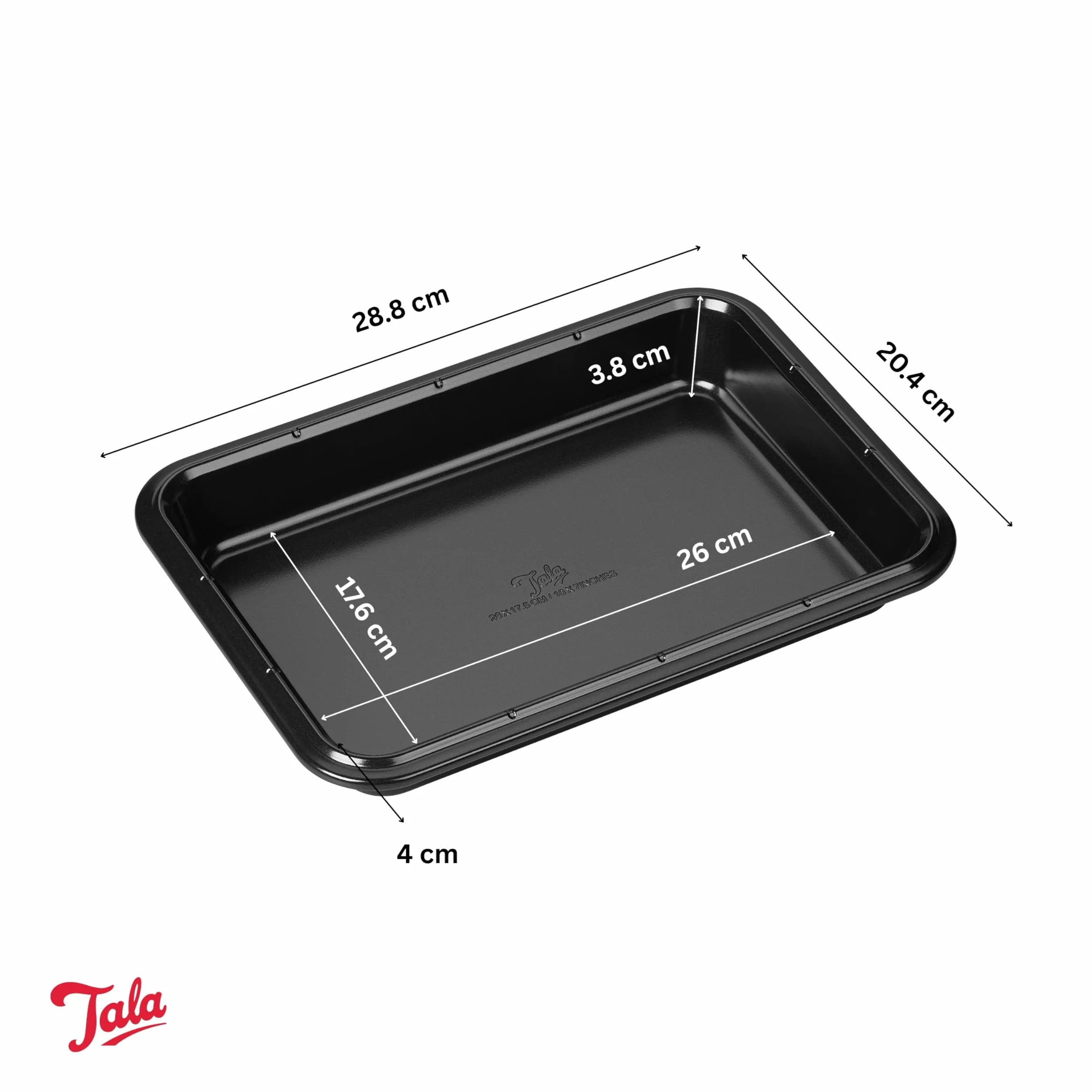 Blacha do brownie Tala Performance 29,4x19,1x4 cm stal węglowa nieprzywierająca