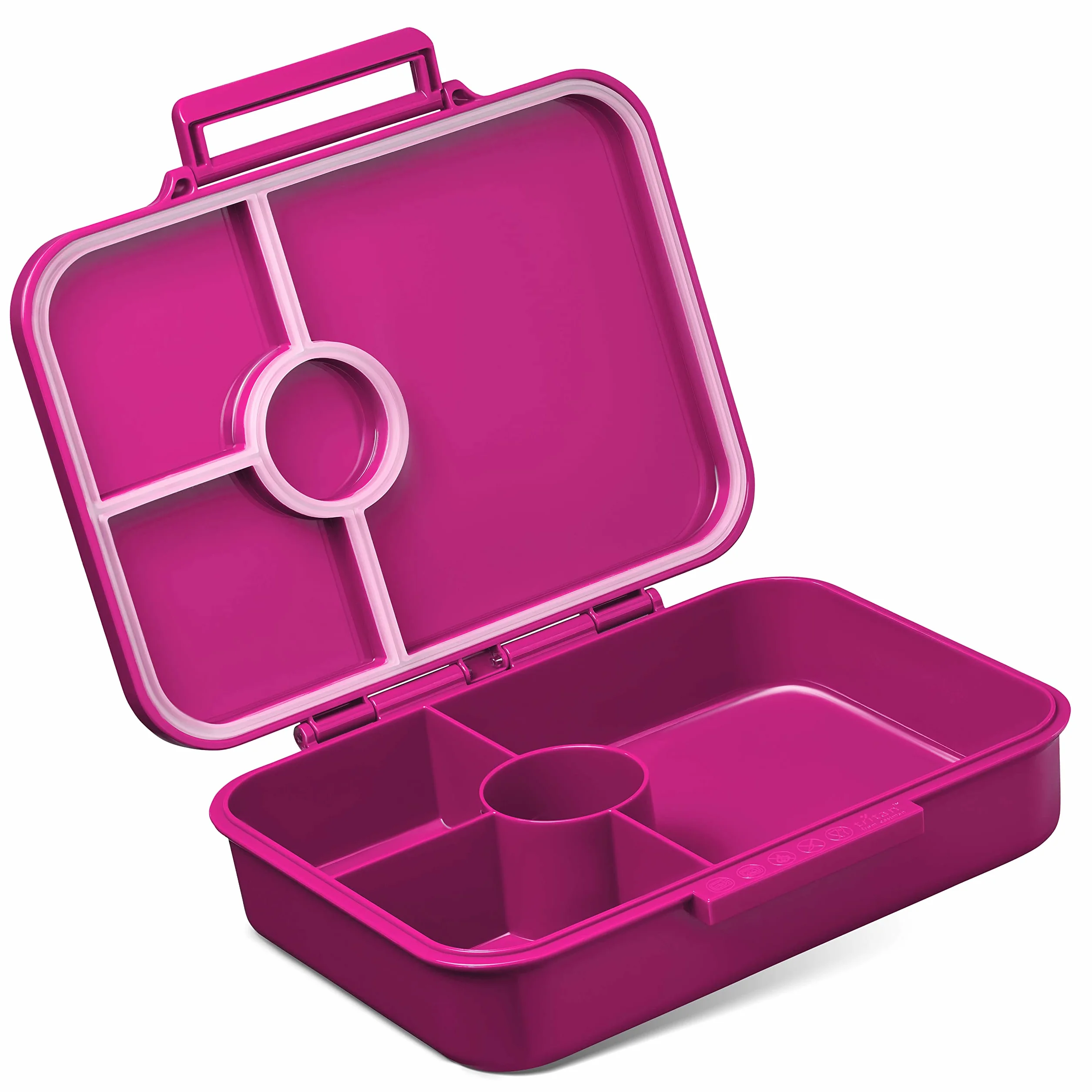 My Vesperbox Bia Bento Box dla dzieci szczelne wolne od BPA wzmocnione zamknięcia fioletowe tęczowe