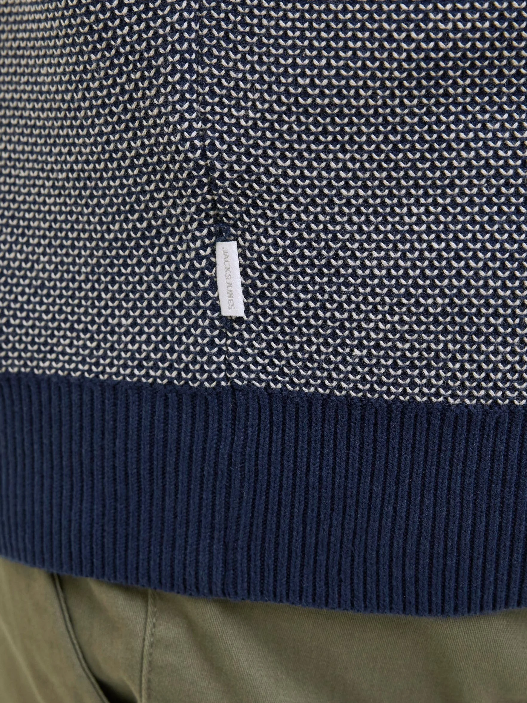 JACK & JONES Jprcceaston Knit Split Neck Ss Pls męskie, Naval Academy, 3XL