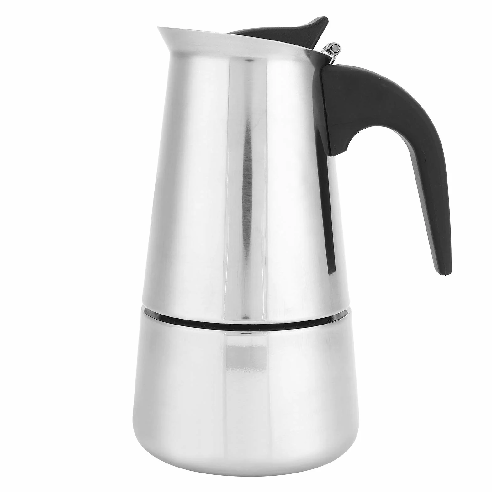 Dzbanek do Kawy ze Stali Nierdzewnej, Moka, 4 Filiżanki, Indukcyjny