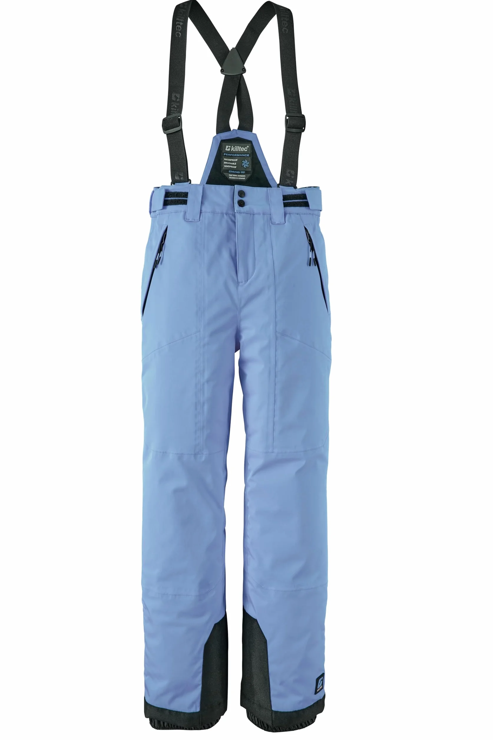 Killtec Girls Skihose 242 - Spodnie narciarskie z odpinanym szelkami i zabezpieczeniem krawędzi Dziewczynki