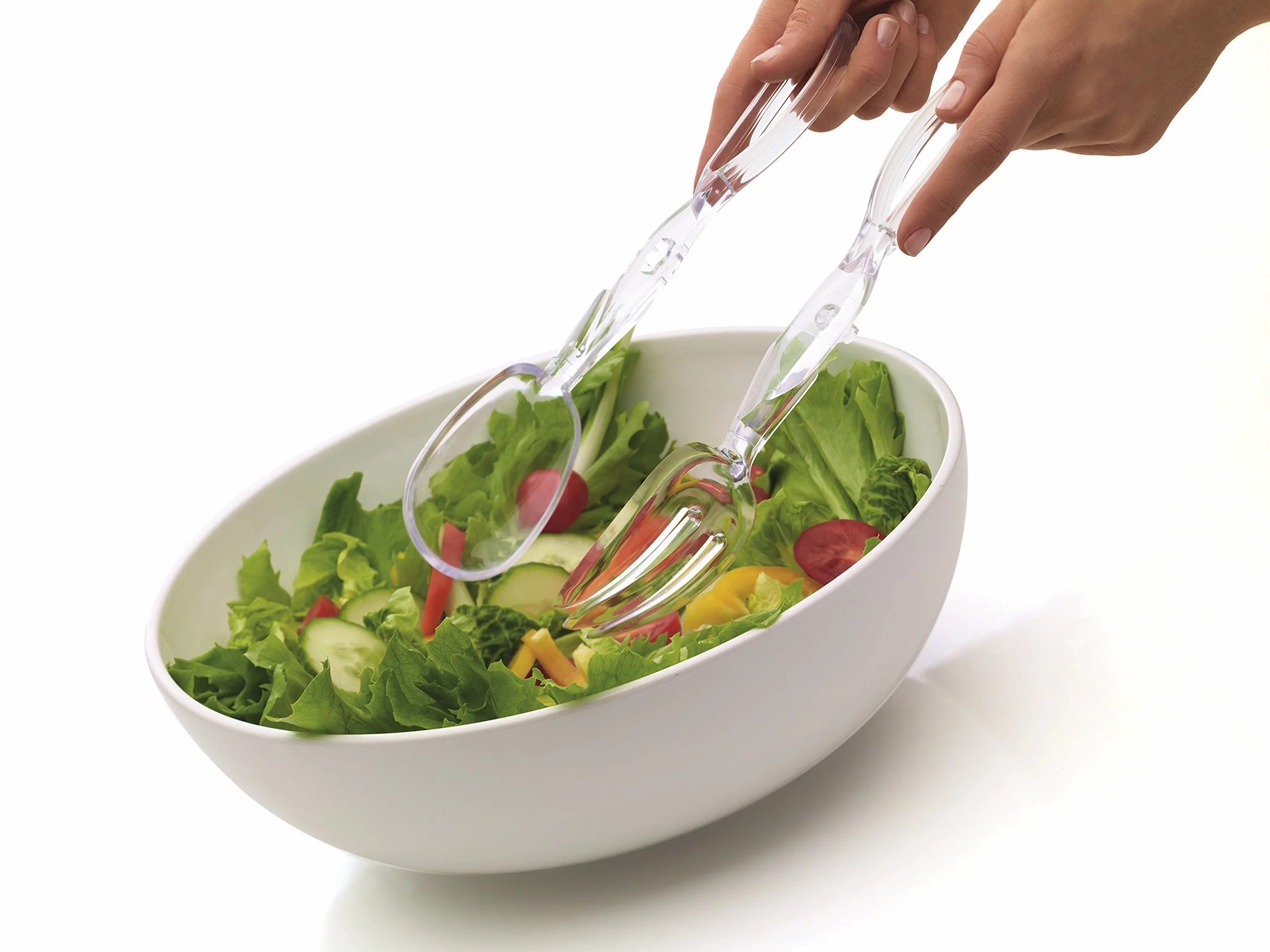 KitchenCraft, Szczypce do Sałatek, Zestaw Plastikowych Sztućcy do Serwowania Sałatek, 29 cm