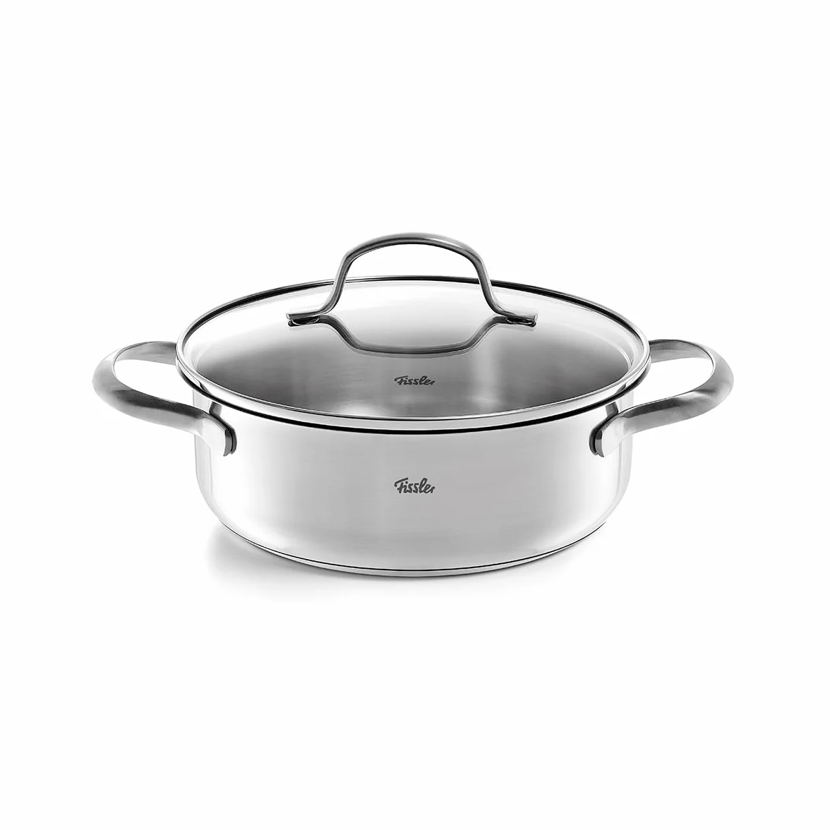Fissler San Francisco garnek do pieczenia ze stali nierdzewnej 2,1 l Ø 20 cm brytfanna ze szklaną pokrywką