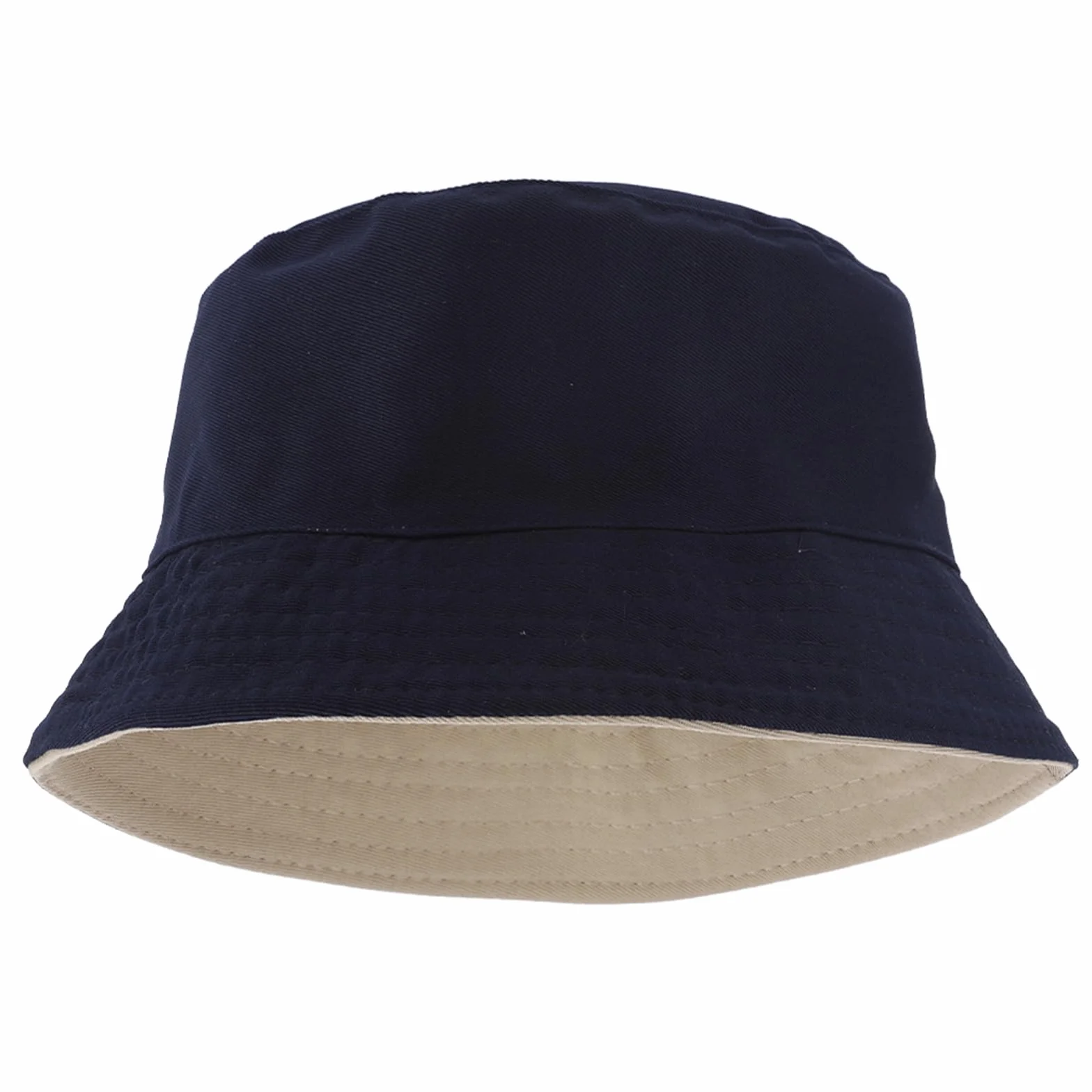 WLLHYF Kapelusz typu bucket odwracalny, dwukolorowy bawełniany kapelusz typu bucket składany kapelusz przeciwsłoneczny, Czarny/Khaki, rozmiar uniwersalny