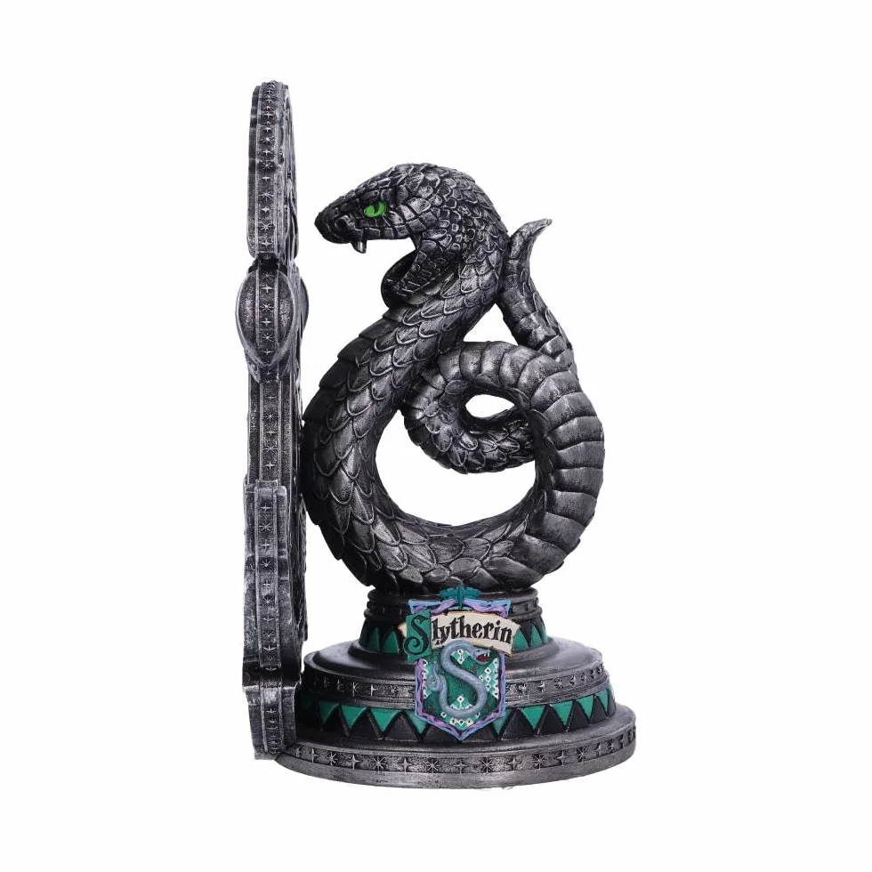 Nemesis Now Oficjalnie licencjonowana podpórka do książek Harry Potter Slytherin 20 cm srebrna