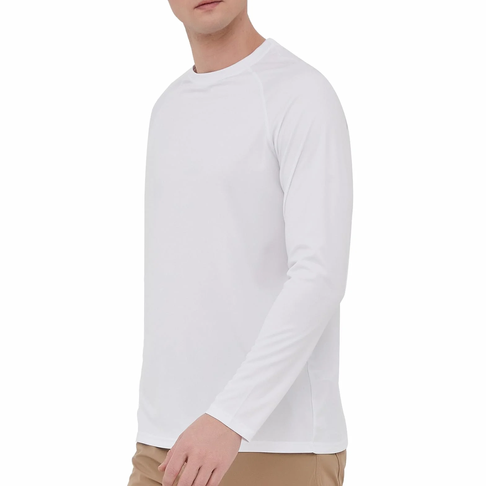 HYCOPROT Męskie koszule Rash Guard UPF 60+ ochrona przed słońcem UV koszulki z długim rękawem szybkoschnące surfowanie topy pływackie lekka oddychająca koszula turystyczna topy do sportów wodnych