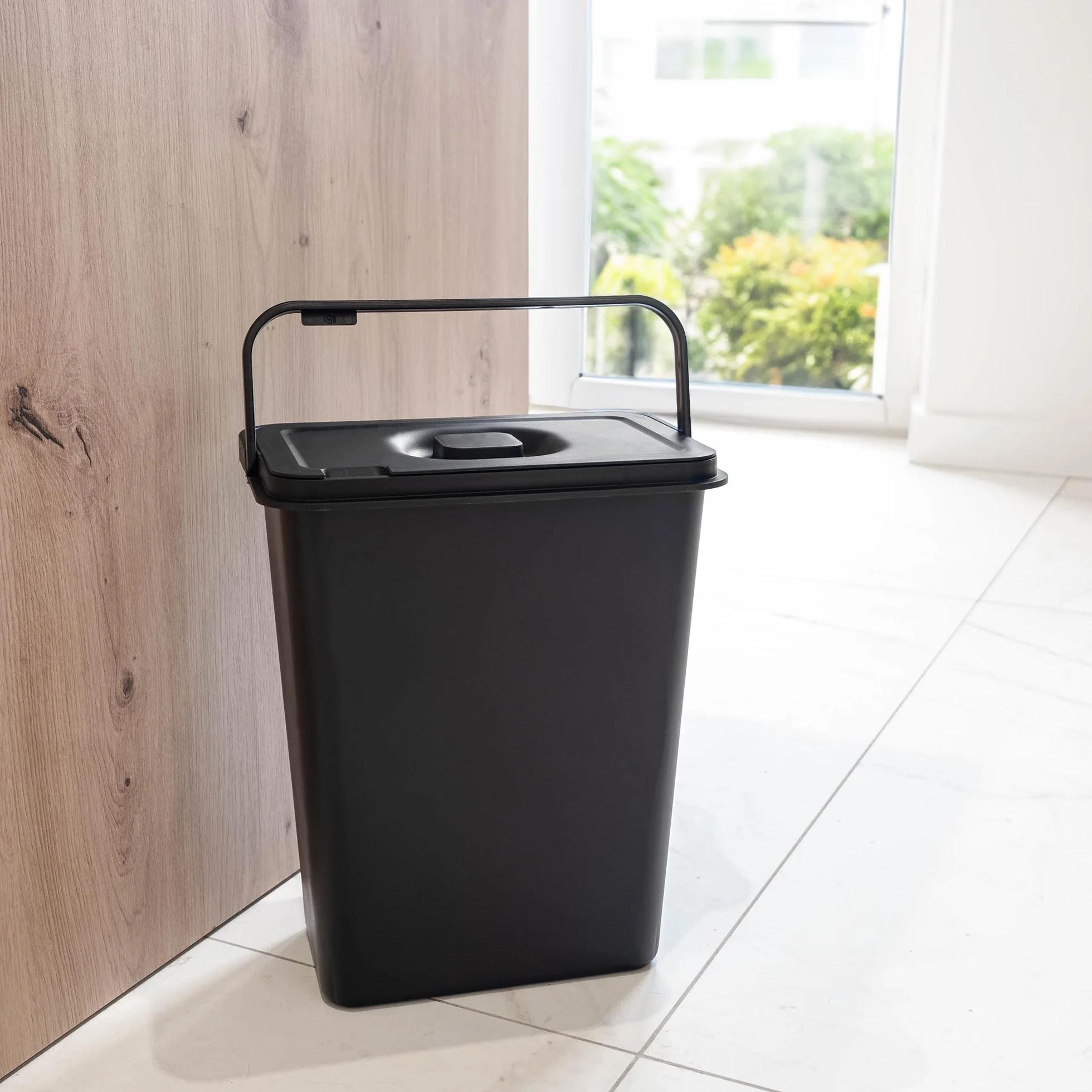 KADAX Pojemnik do segregacji odpadów 10 l plastikowy czarny