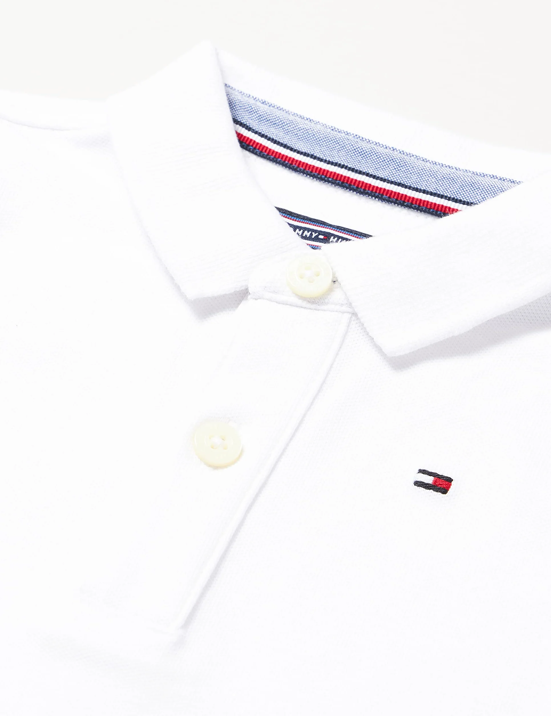 Tommy Hilfiger Chłopcy Koszulka Polo, Biała (Bright White 123), 12 Lat