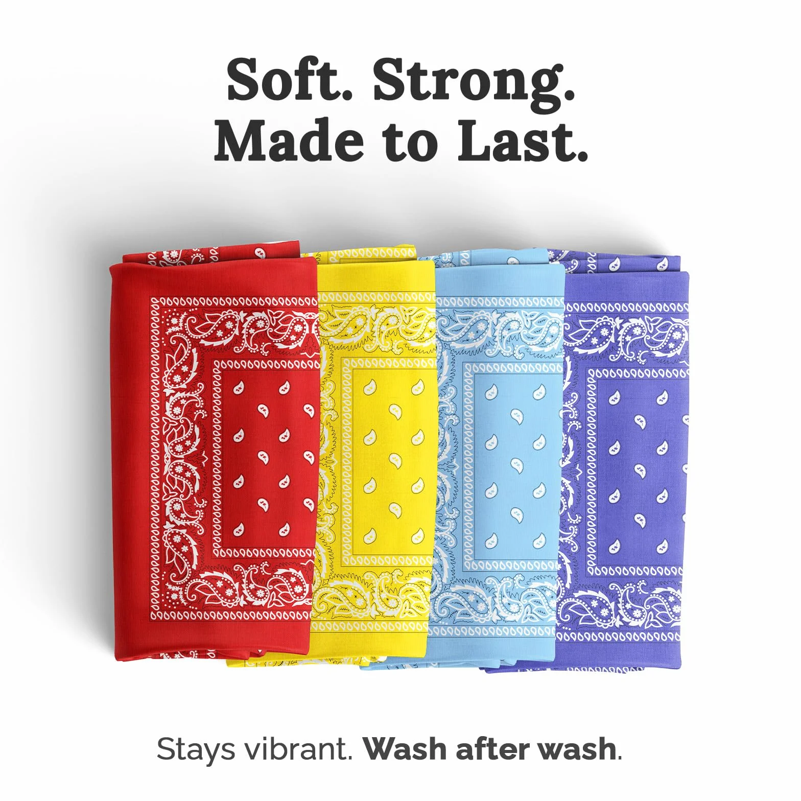 AURAE Bandana w 100% z bawełny i naturalnych włókien, królewski błękit, chustka bez poliestru, miękka, trwała i nadająca się do prania w pralce, dla mężczyzn i kobiet, uniseks i dzieci