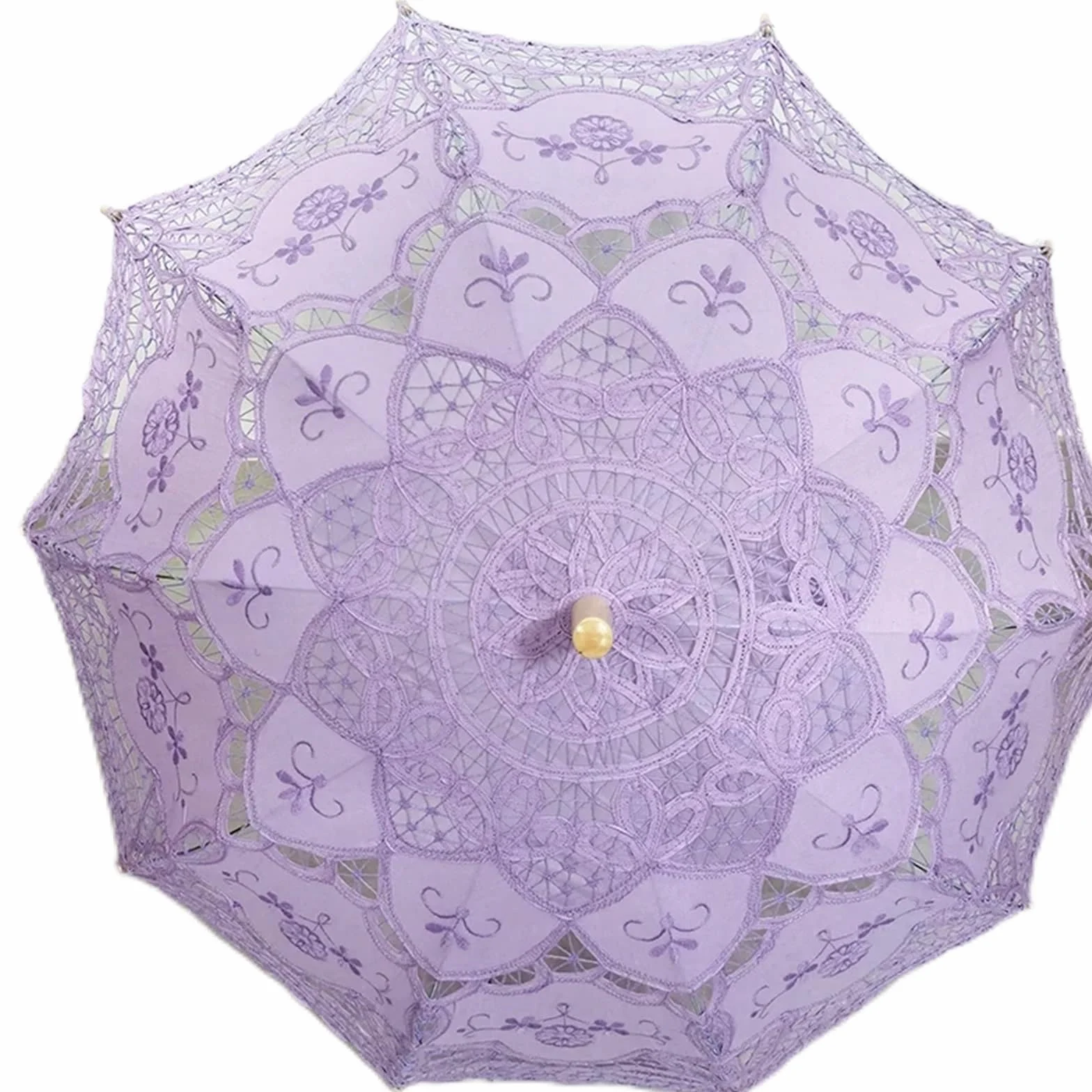 Koronkowy parasol ślubny Prezent dla gości weselnych Na świeżym powietrzu, ręcznie robione, z pełnej bawełny, koronkowe parasole Parasol panny młodej na zdjęcie imprezowe