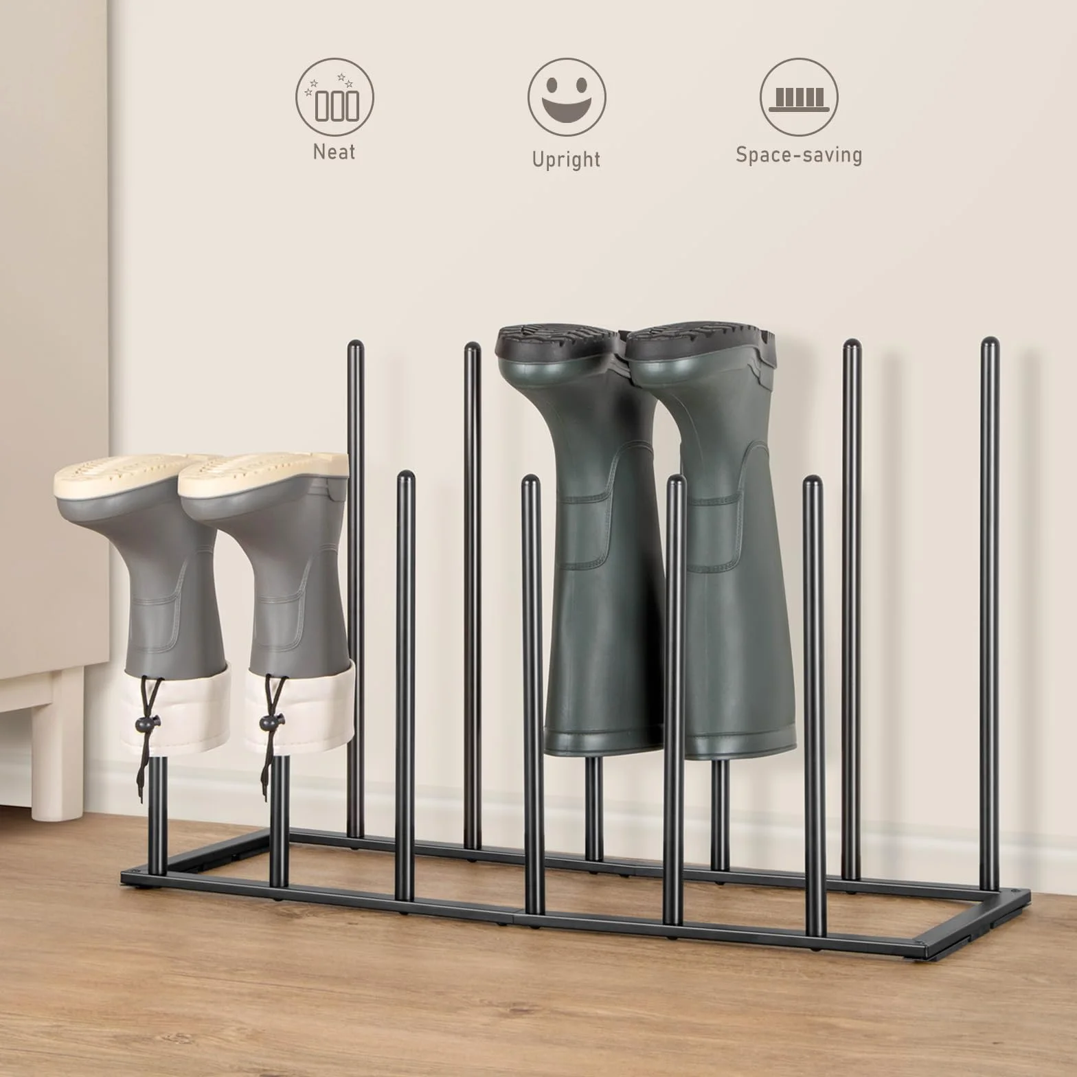 Metalowy stojak na buty ANBOXIT Welly do 6 par