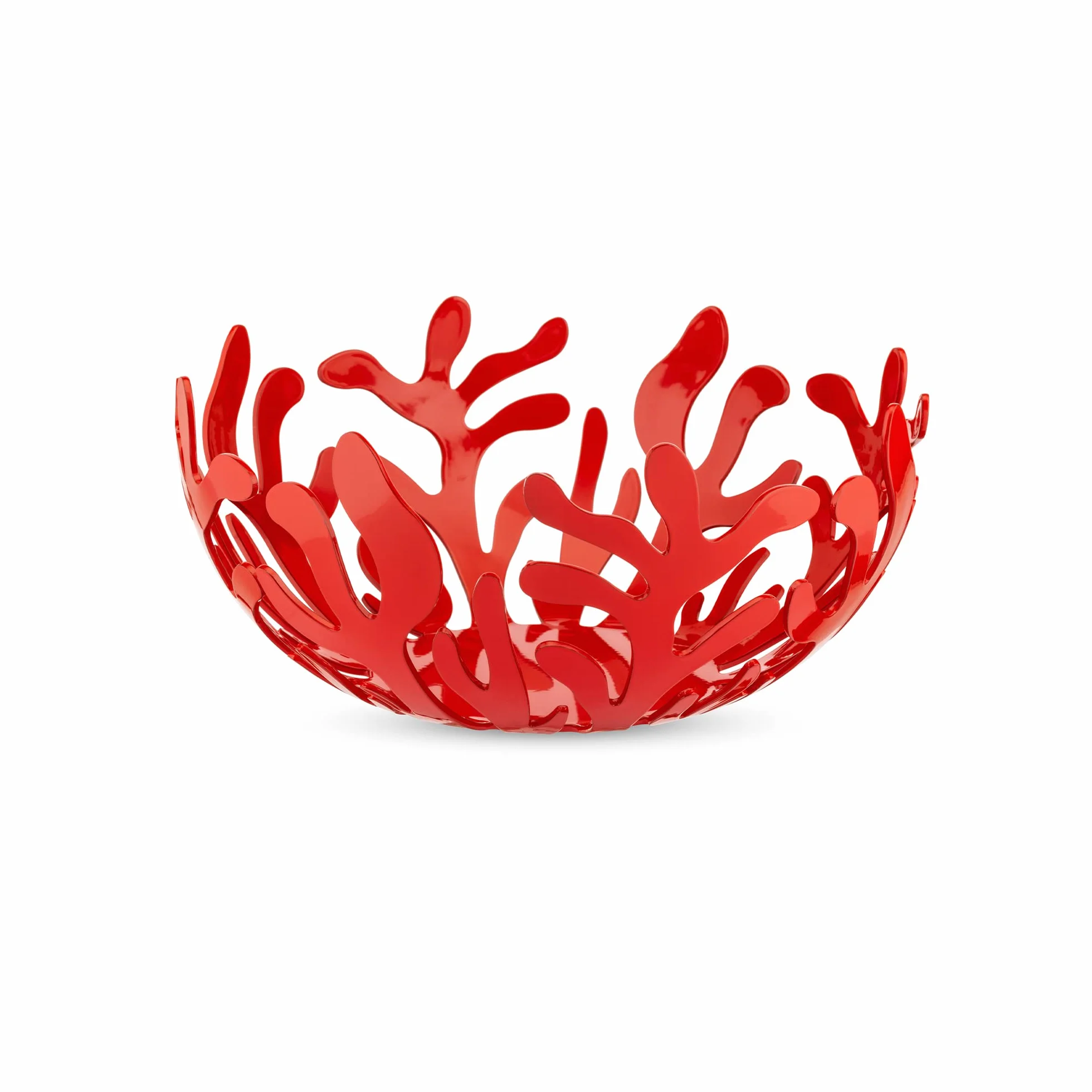 Alessi ESI01/21 Mediterraneo stojak na owoce ze stali nierdzewnej, czerwony, Ø 21 cm