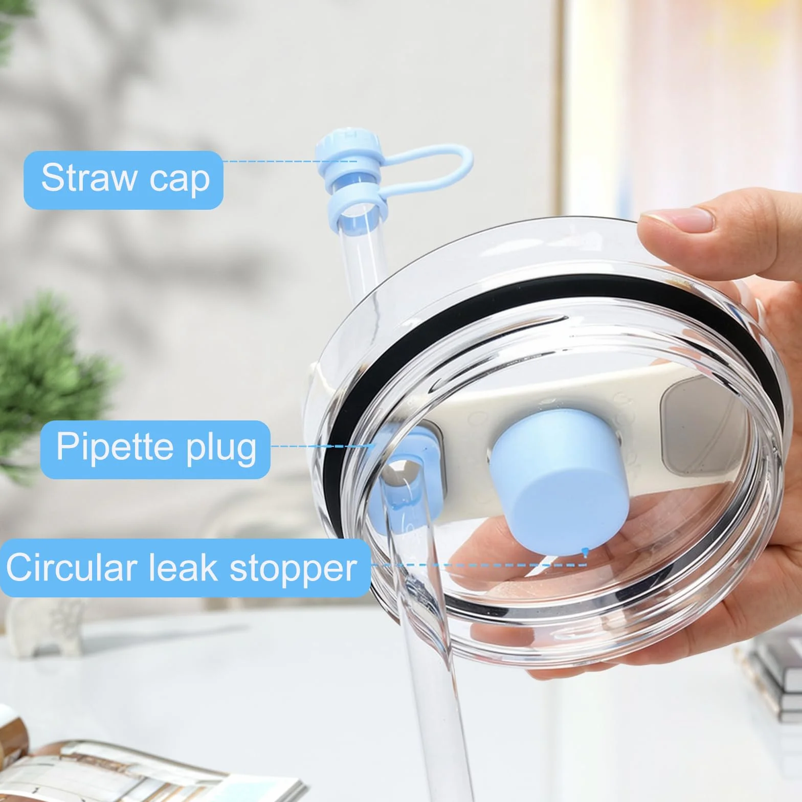 Stanley Tumbler H2.0 silikonowe zatyczki zestaw 3 sztuk wielokrotnego użytku